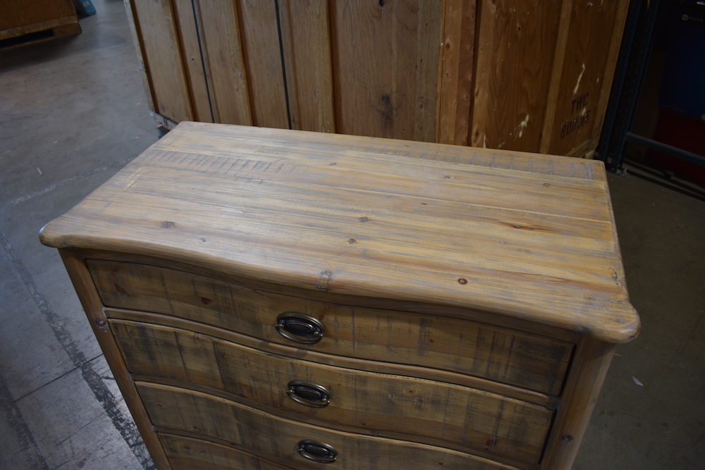 Serpentine-Front Chest With Four Drawers