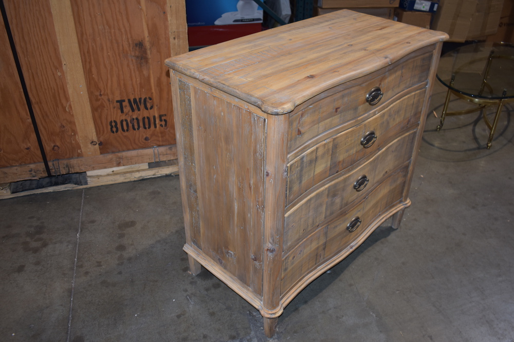 Serpentine-Front Chest With Four Drawers