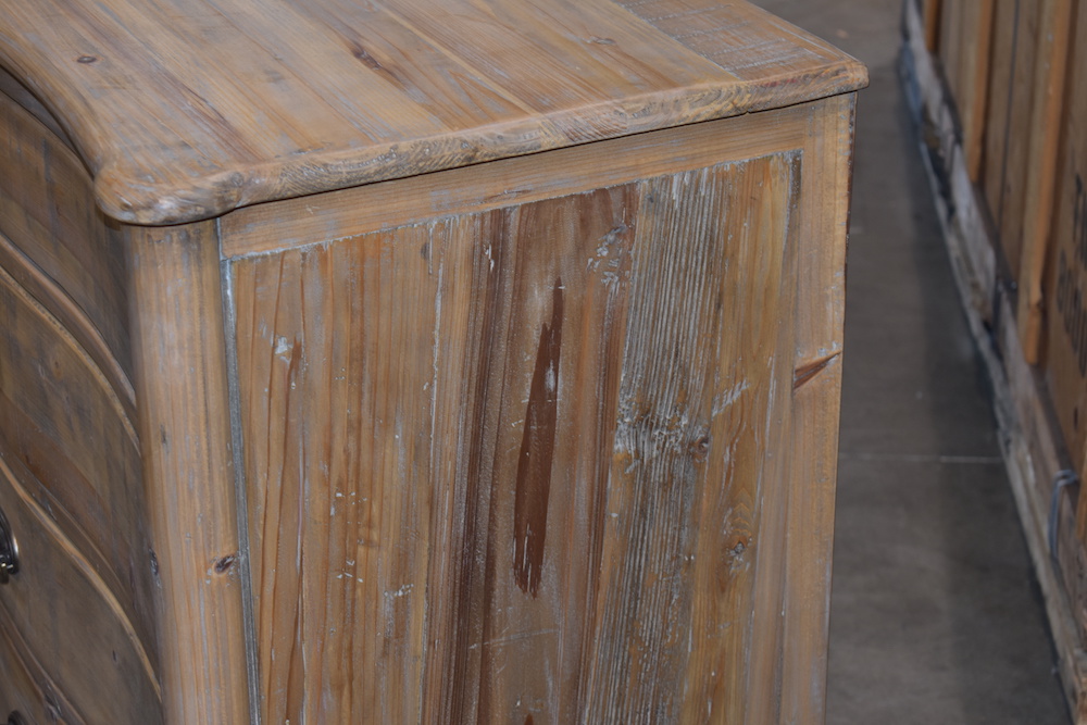 Serpentine-Front Chest With Four Drawers