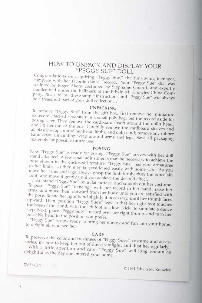 Yearbook Memories "Peggy Sue" Knowles Doll