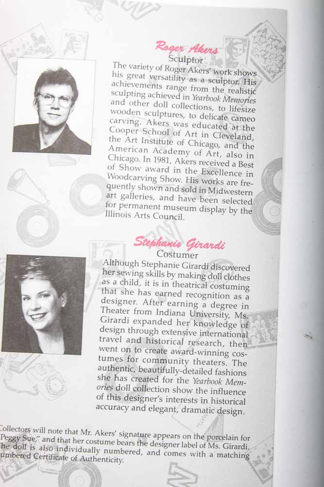 Yearbook Memories "Peggy Sue" Knowles Doll