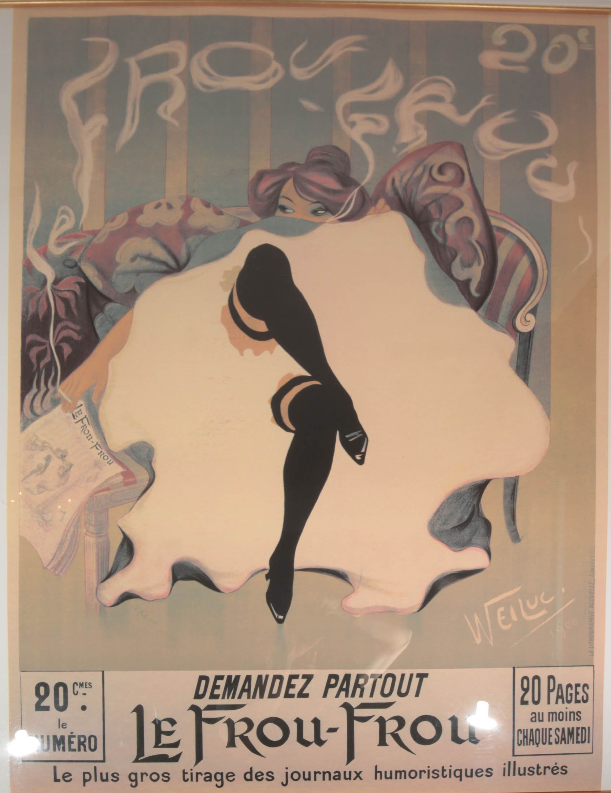 Large "Le Frou Frou" French Advertisement Reproduction Print