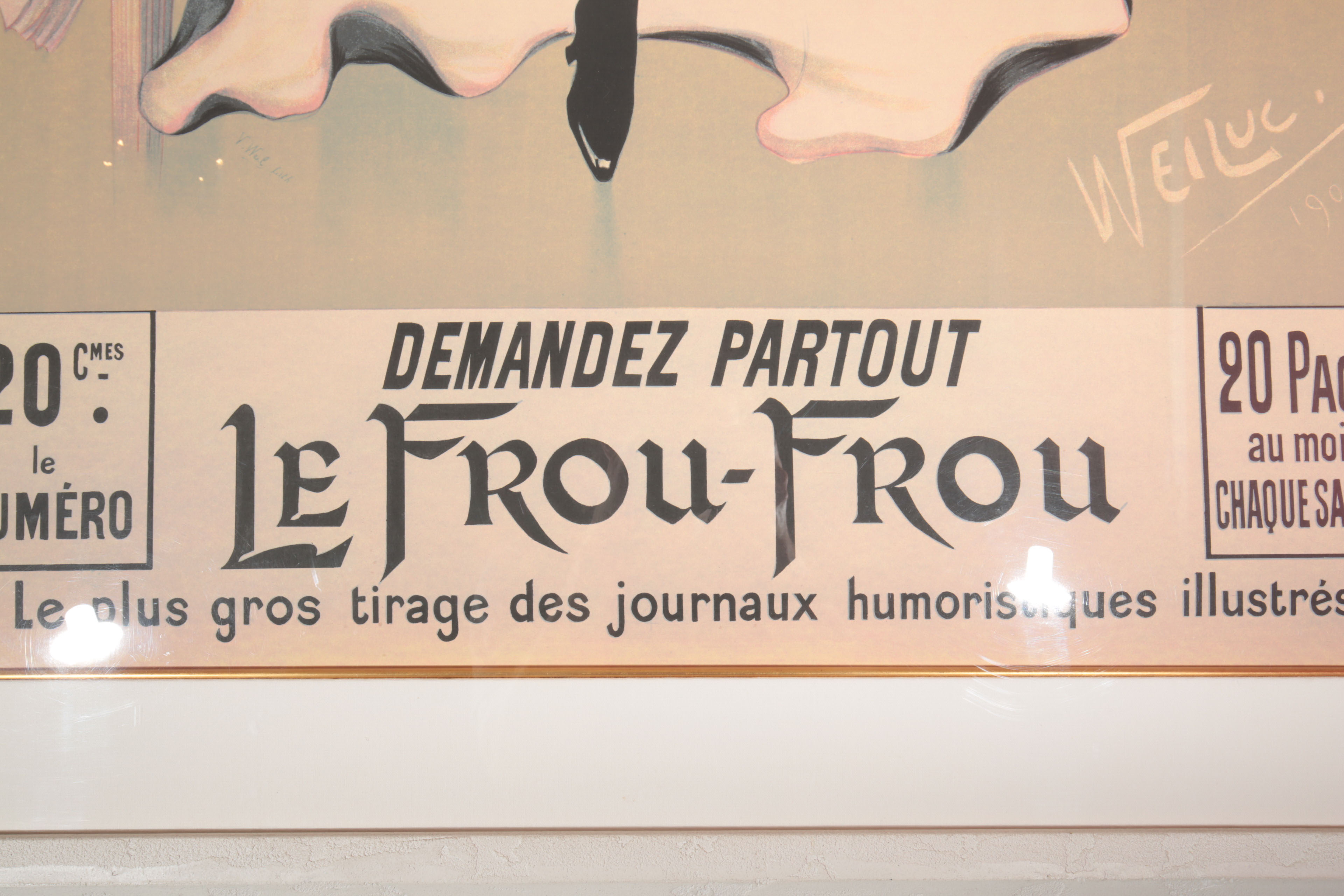 Large "Le Frou Frou" French Advertisement Reproduction Print