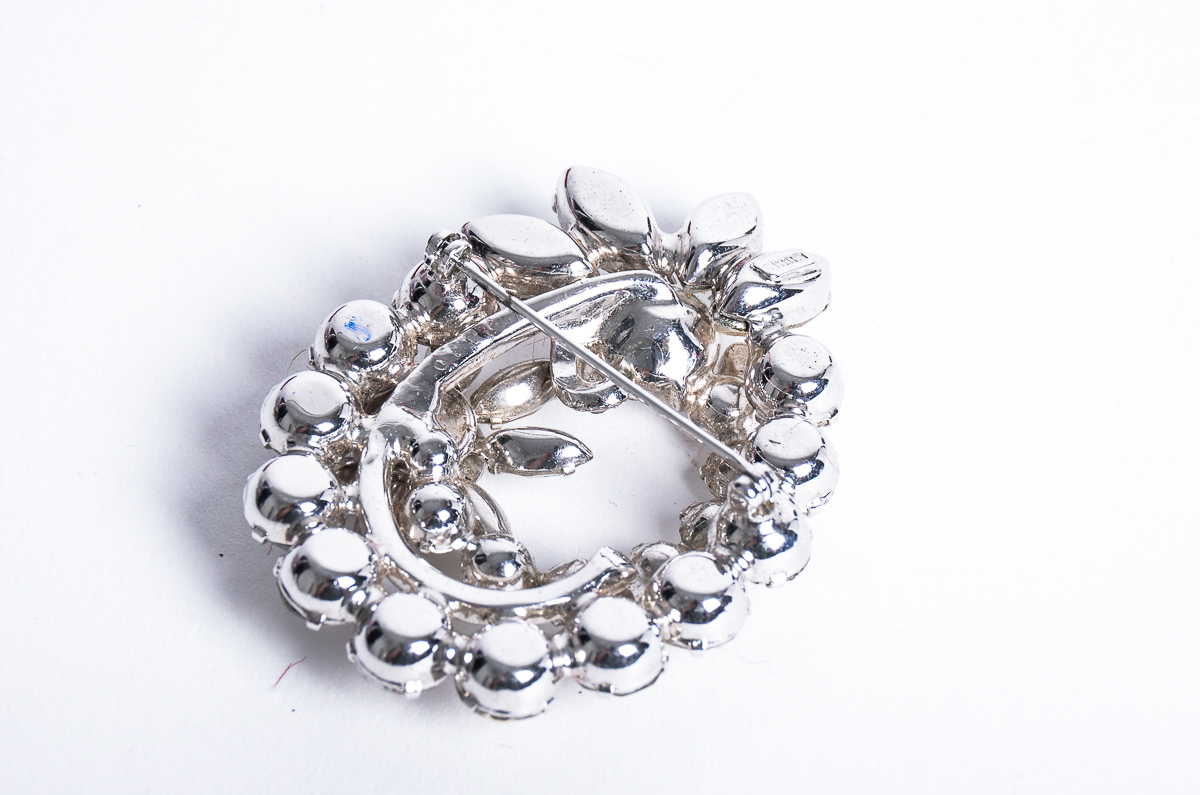 Vintage Eisenberg Rhinestone Costume Brooch