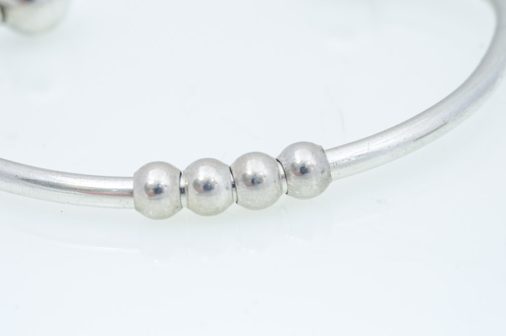 Sterling Silver Cuff and Mesh Ring