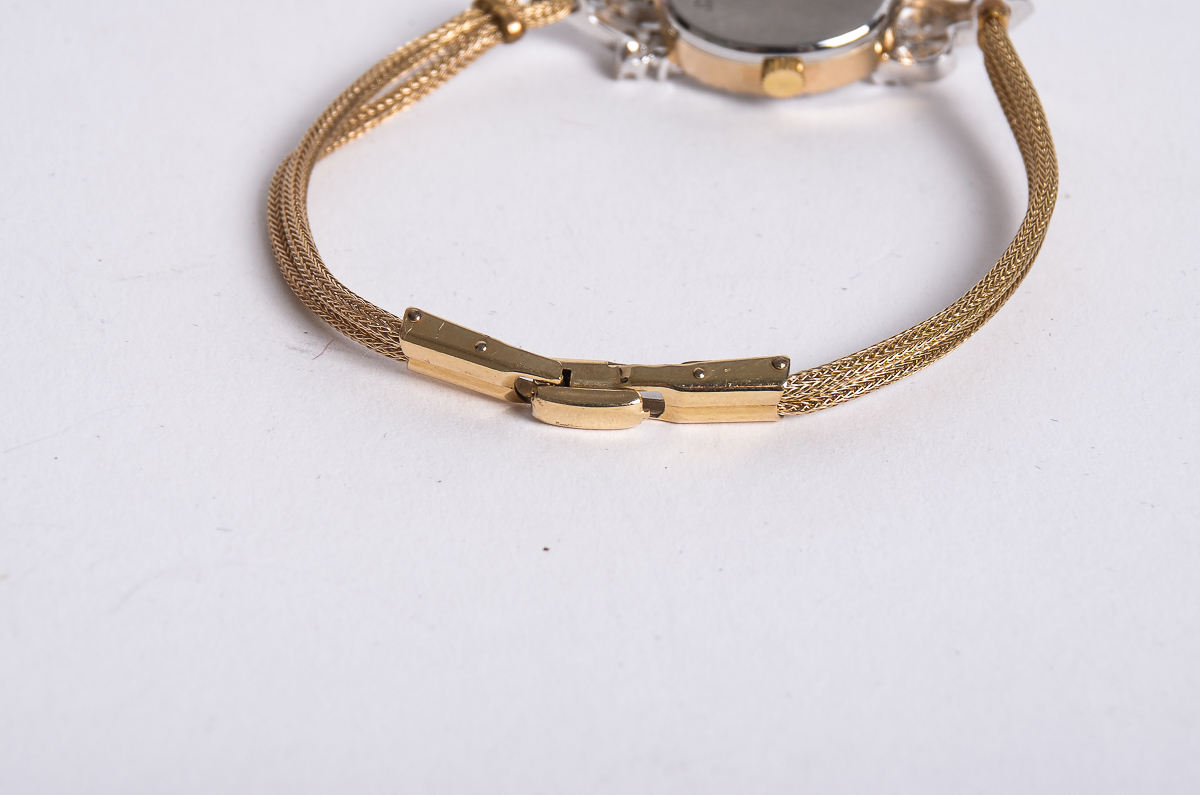 Vintage Nicolet Diamond Watch with Gold Filled Strap