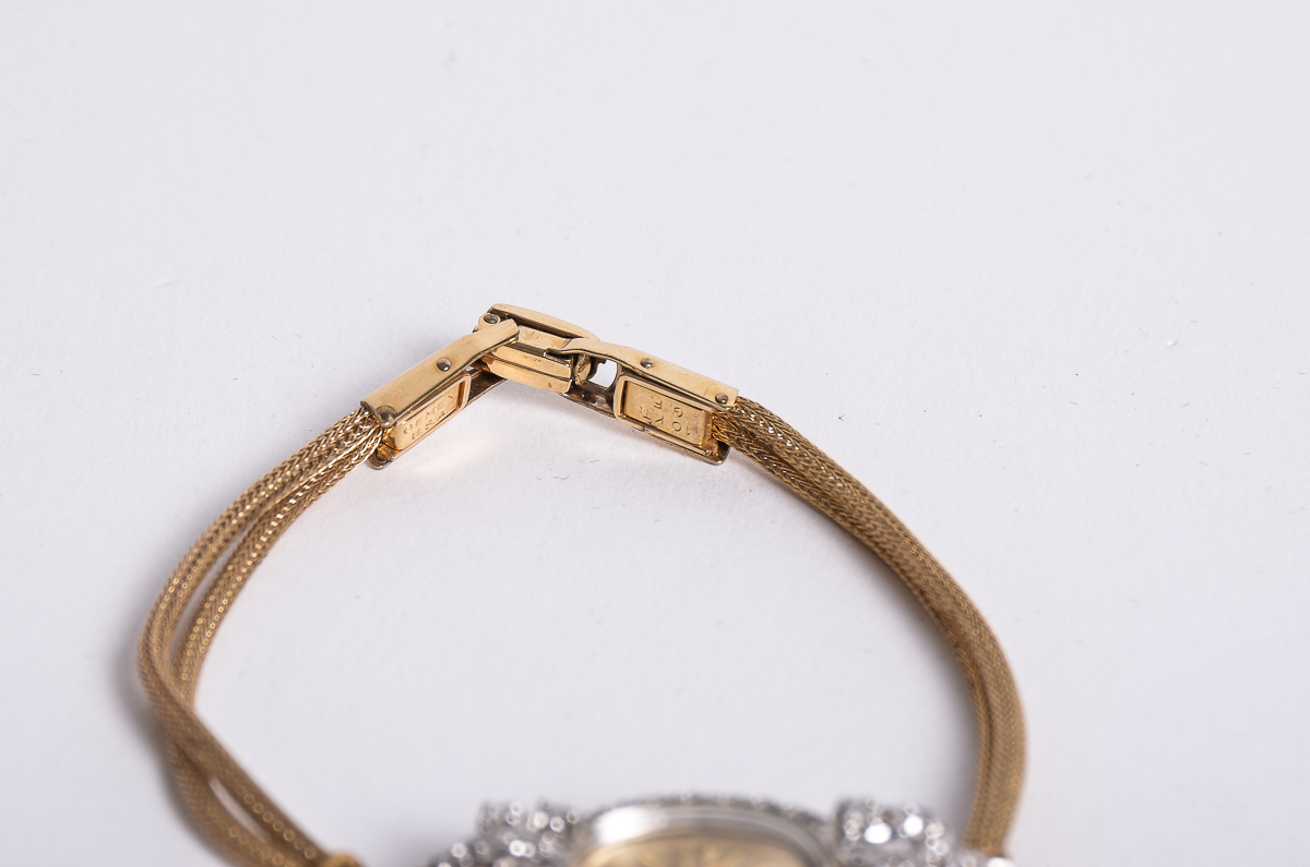 Vintage Nicolet Diamond Watch with Gold Filled Strap