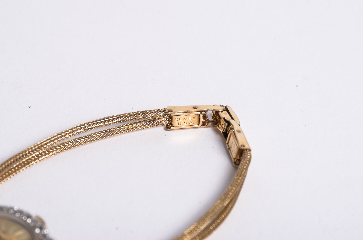 Vintage Nicolet Diamond Watch with Gold Filled Strap