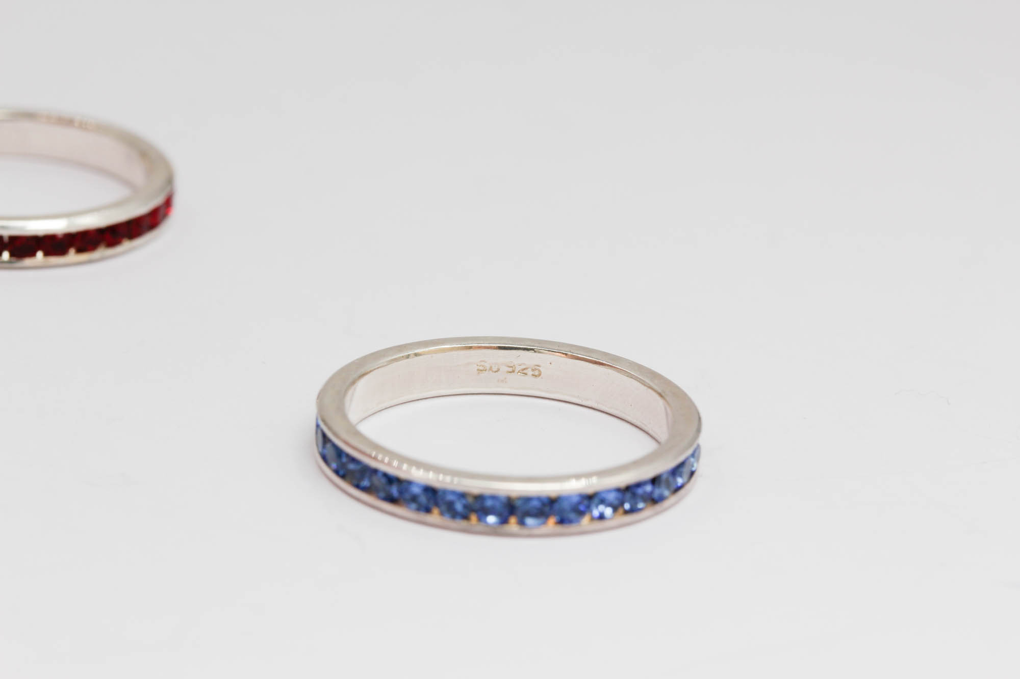 Sterling Silver Rhinestone Bands