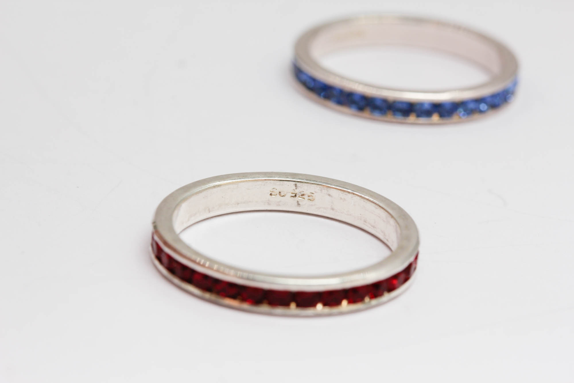 Sterling Silver Rhinestone Bands