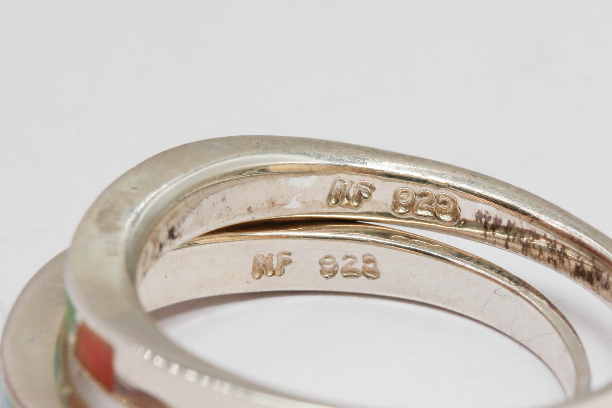 Sterling Silver Enamel Bands