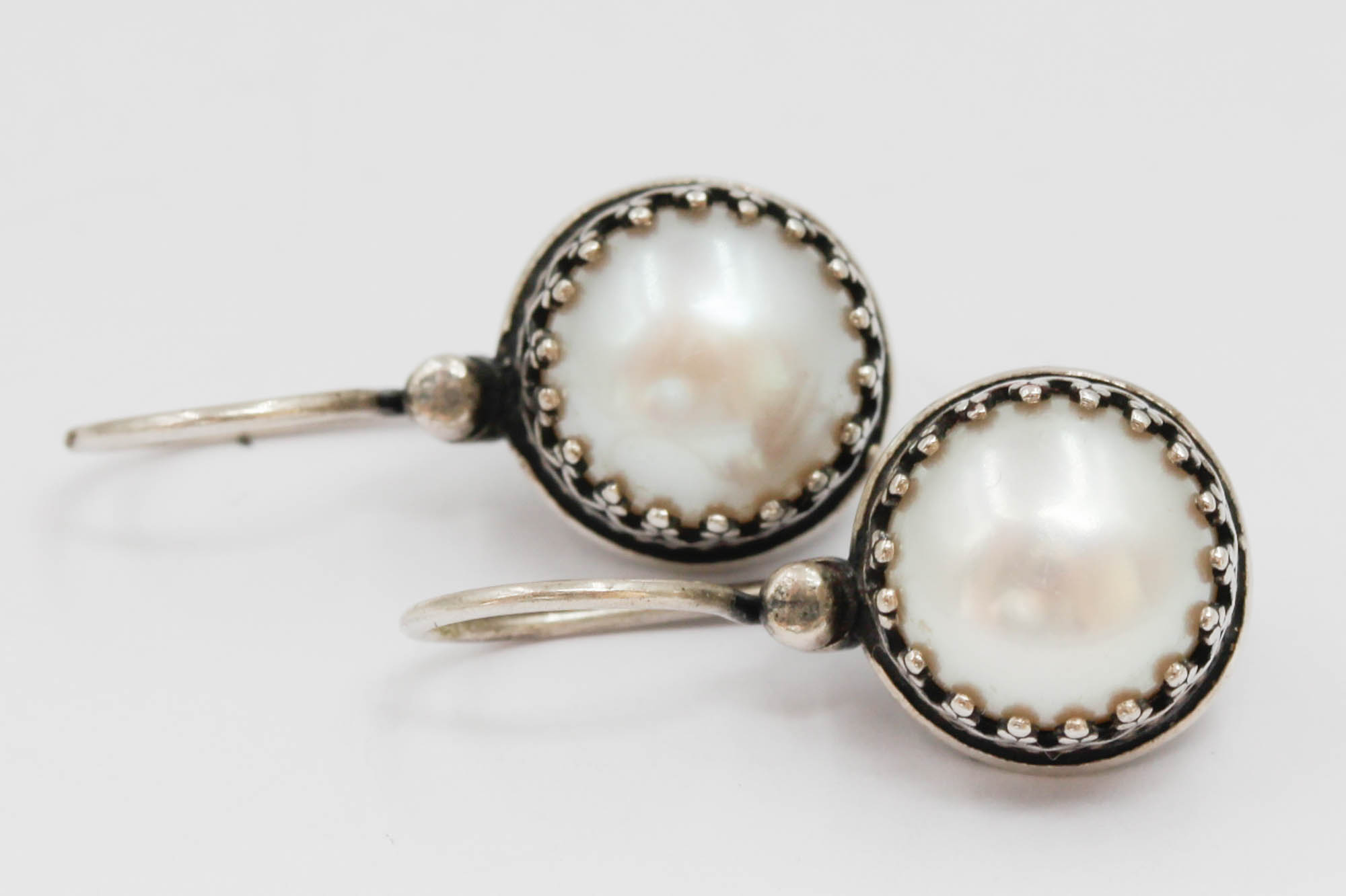 Sterling Silver Pearl Bracelet and Earrings