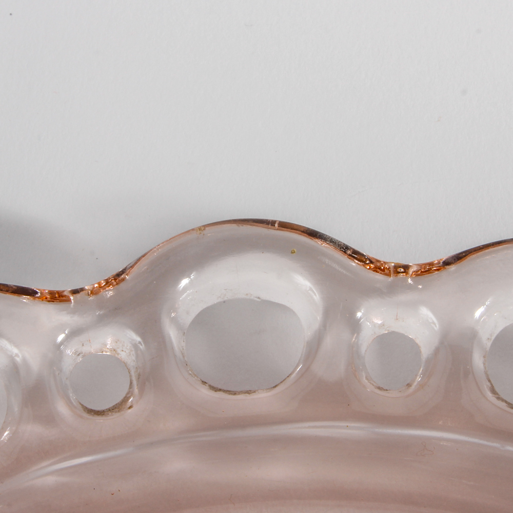 Anchor Hocking "Lace Edge Pink" Grill Plates