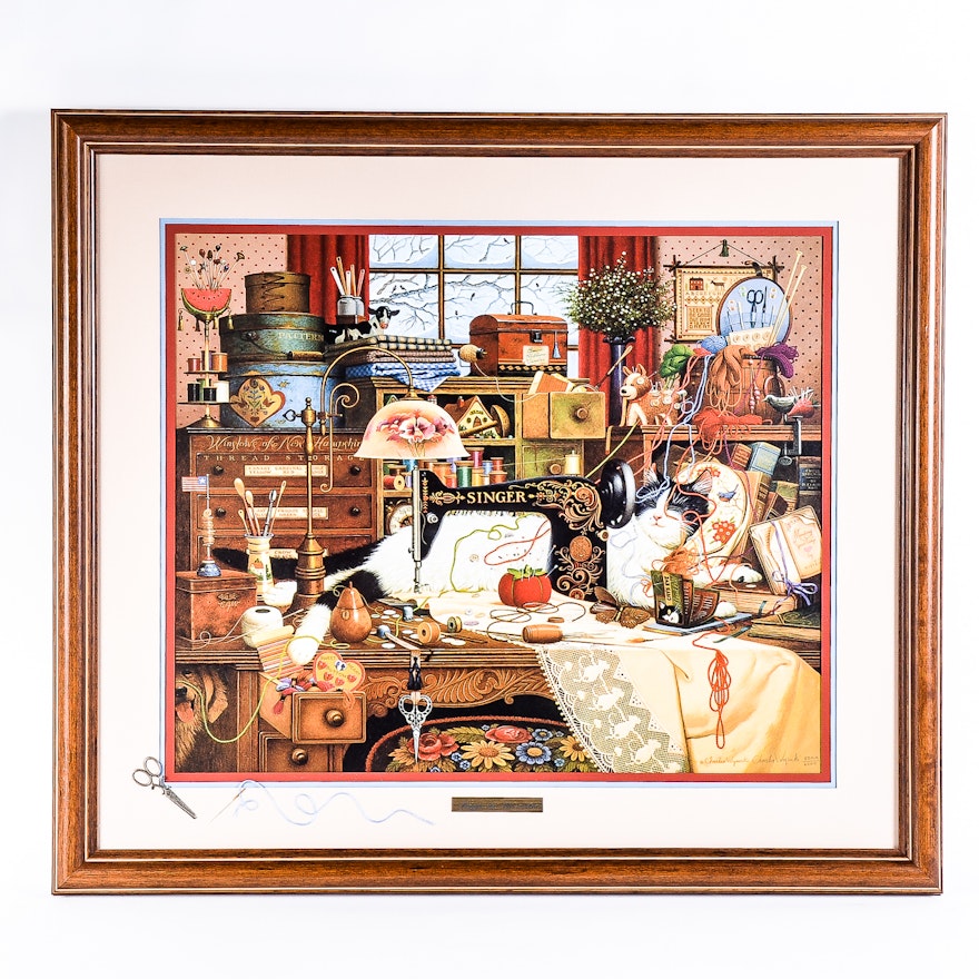 Charles Wysocki Offset Lithograph Print "Maggie the Messmaker"