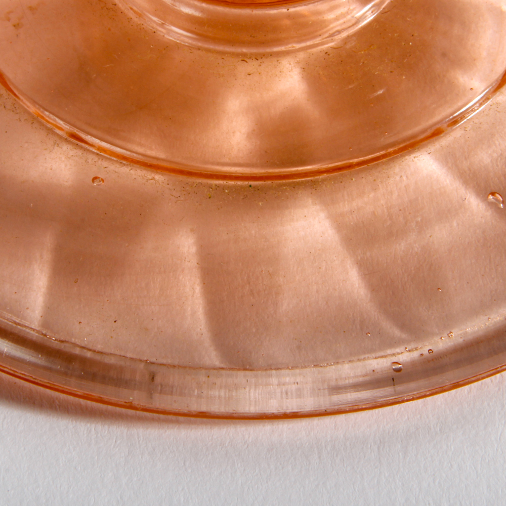 Collection of Pink Depression Glass Candle Holders