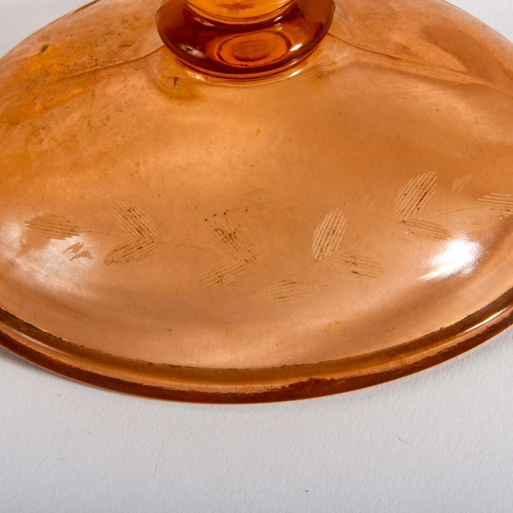 Collection of Pink Depression Glass Candle Holders