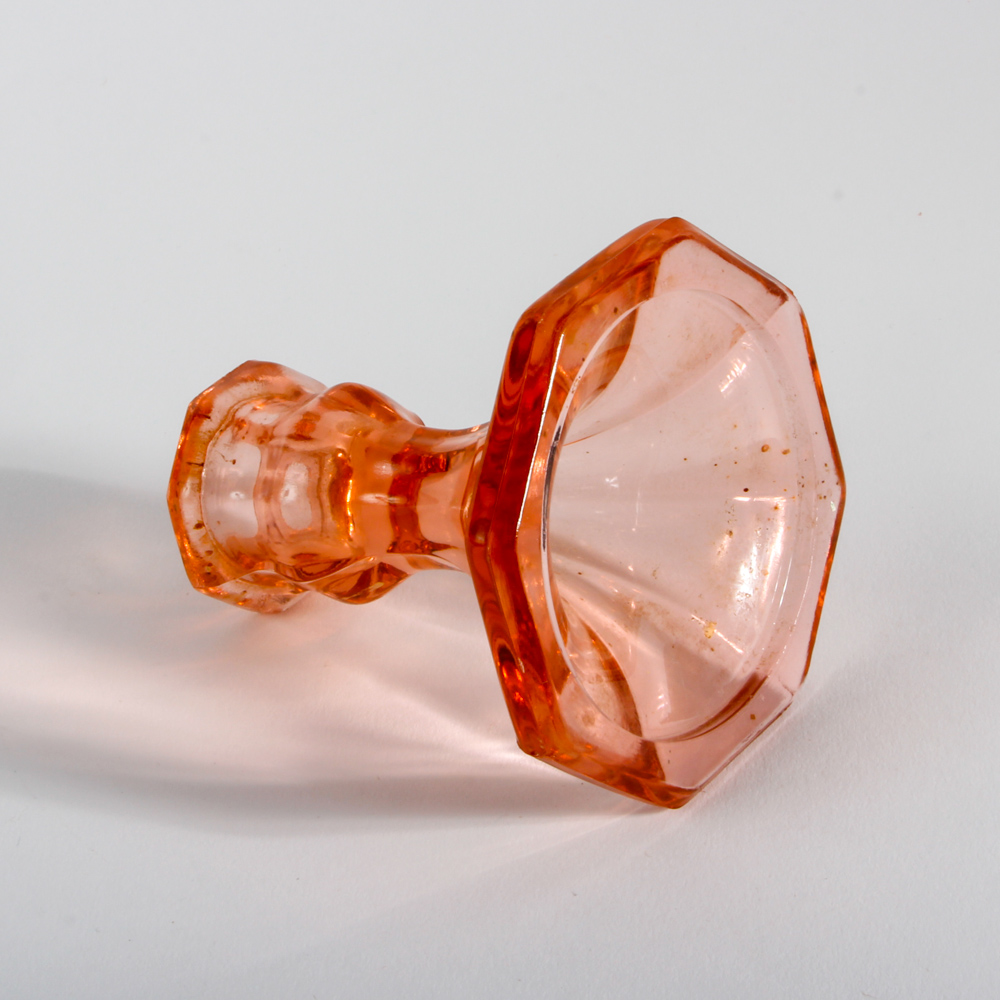 Collection of Pink Depression Glass Candle Holders