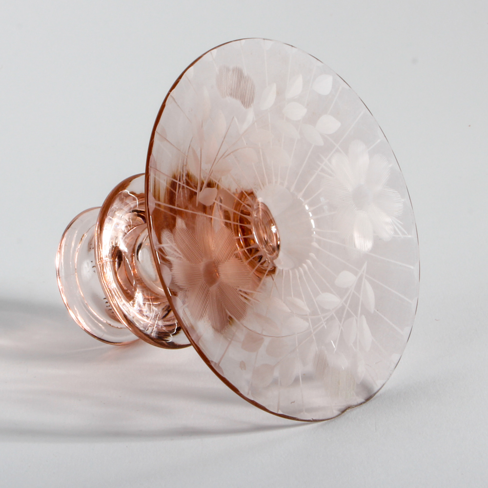 Collection of Pink Depression Glass Candle Holders