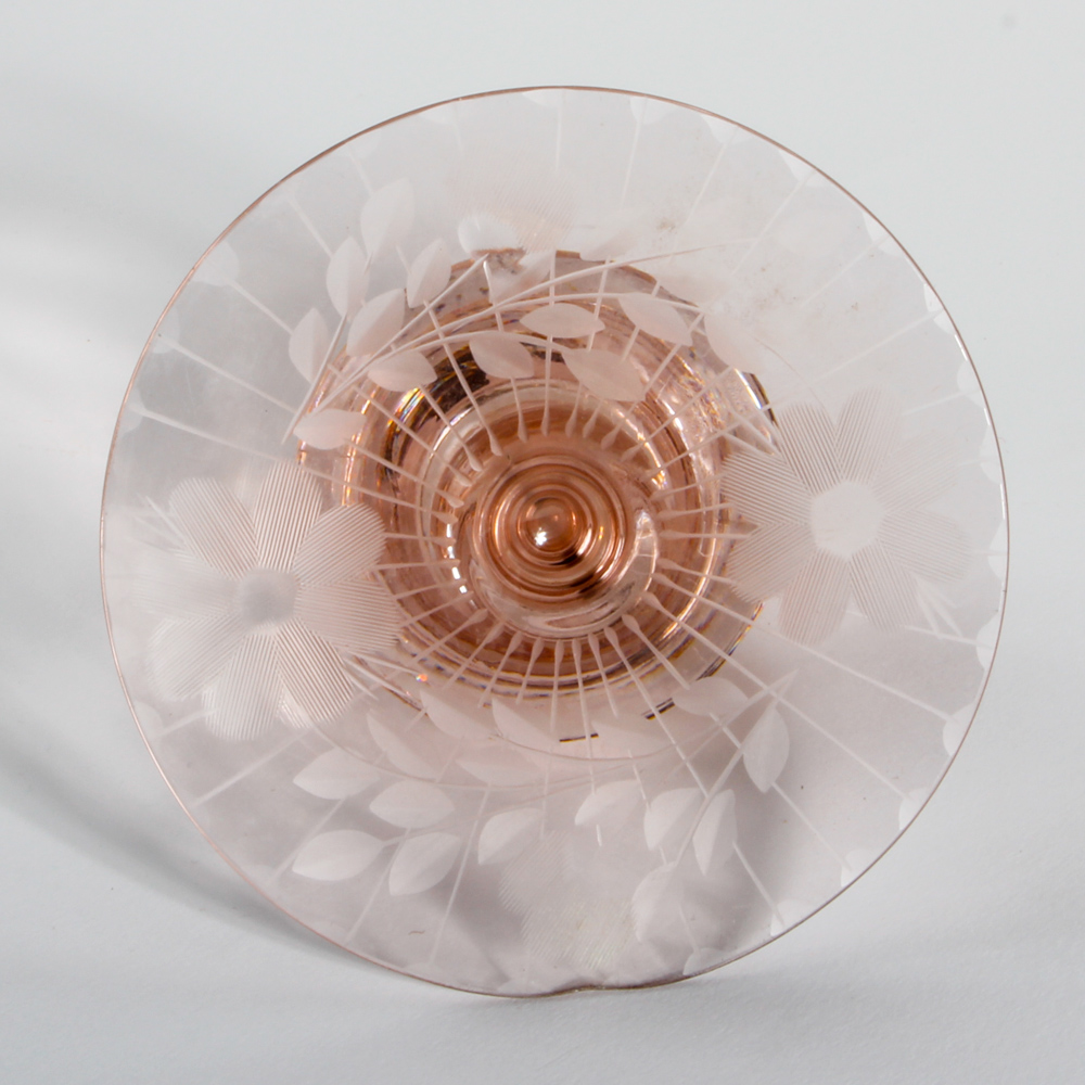 Collection of Pink Depression Glass Candle Holders