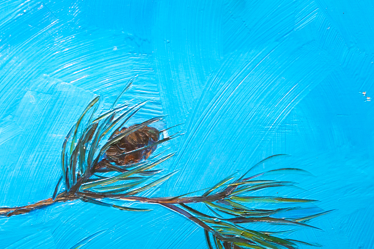 Original Lauren Taylor Oil Painting "Wild Parrots of Telegraph Hill"