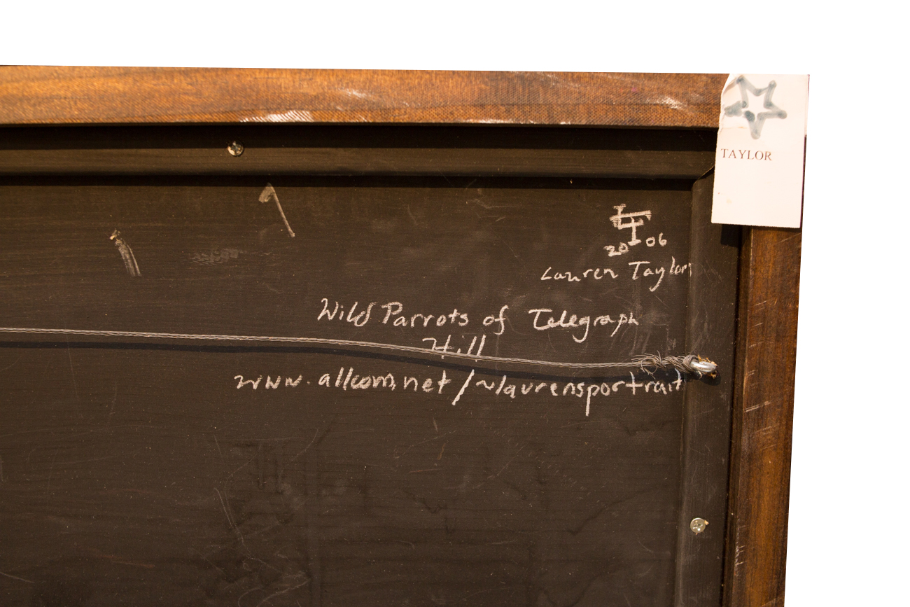 Original Lauren Taylor Oil Painting "Wild Parrots of Telegraph Hill"