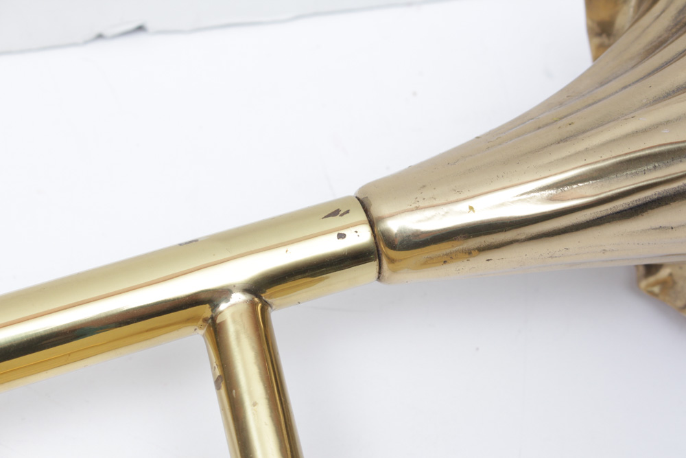 Art Nouveau Calla Lily Brass and Glass Sconce