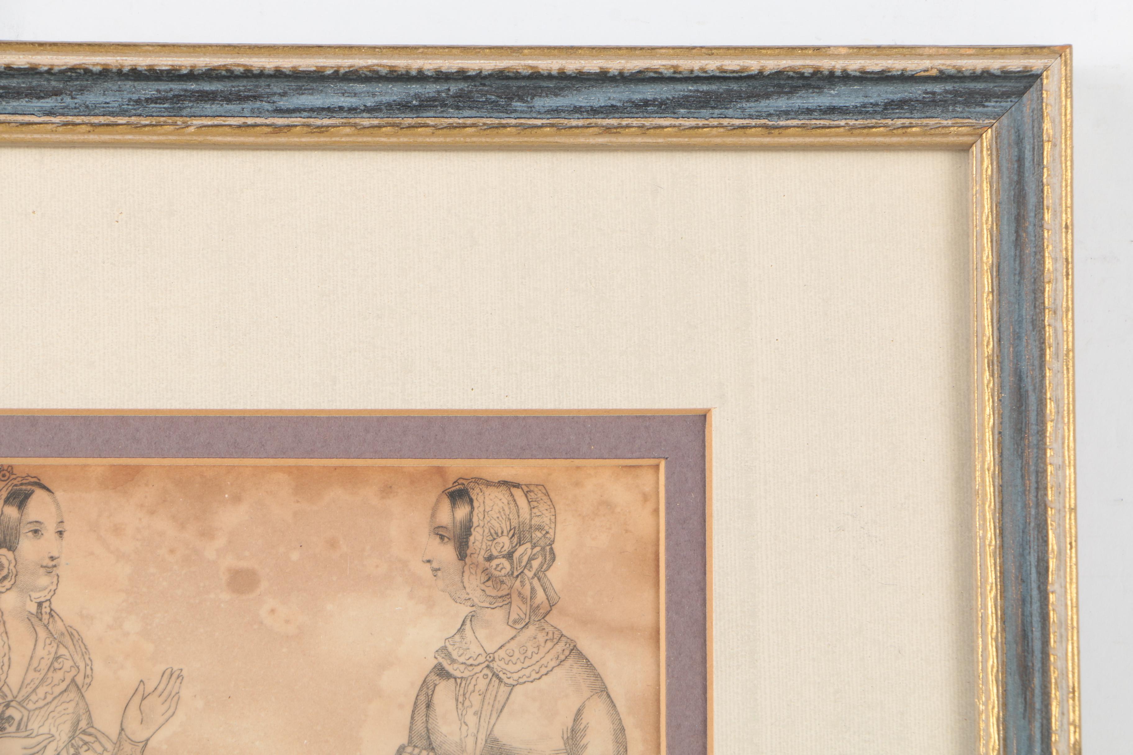 19th Century Wood Engravings of Fashion Illustrations