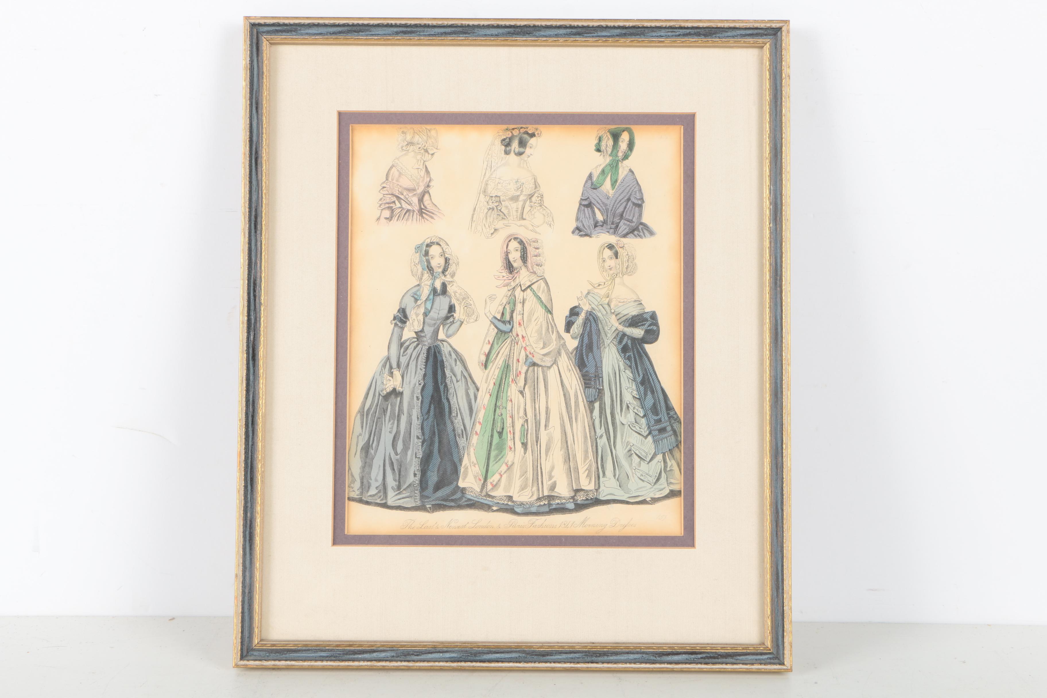 19th Century Wood Engravings of Fashion Illustrations