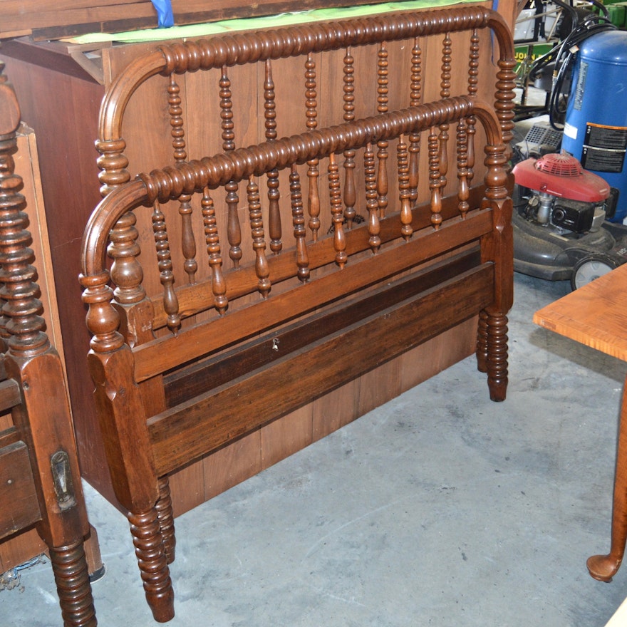 Antique Full-Size Spindle Bed Frame