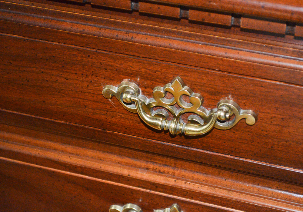 Vintage Chippendale Style Mahogany Nightstands
