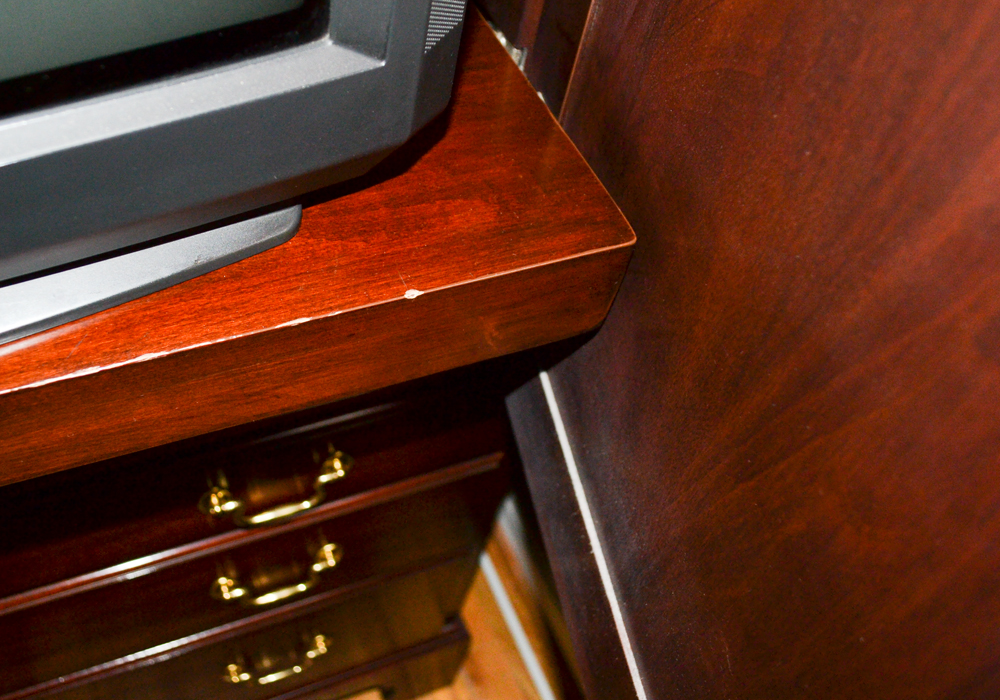 Chippendale Style Mahogany Entertainment Armoire by Henkel-Harris