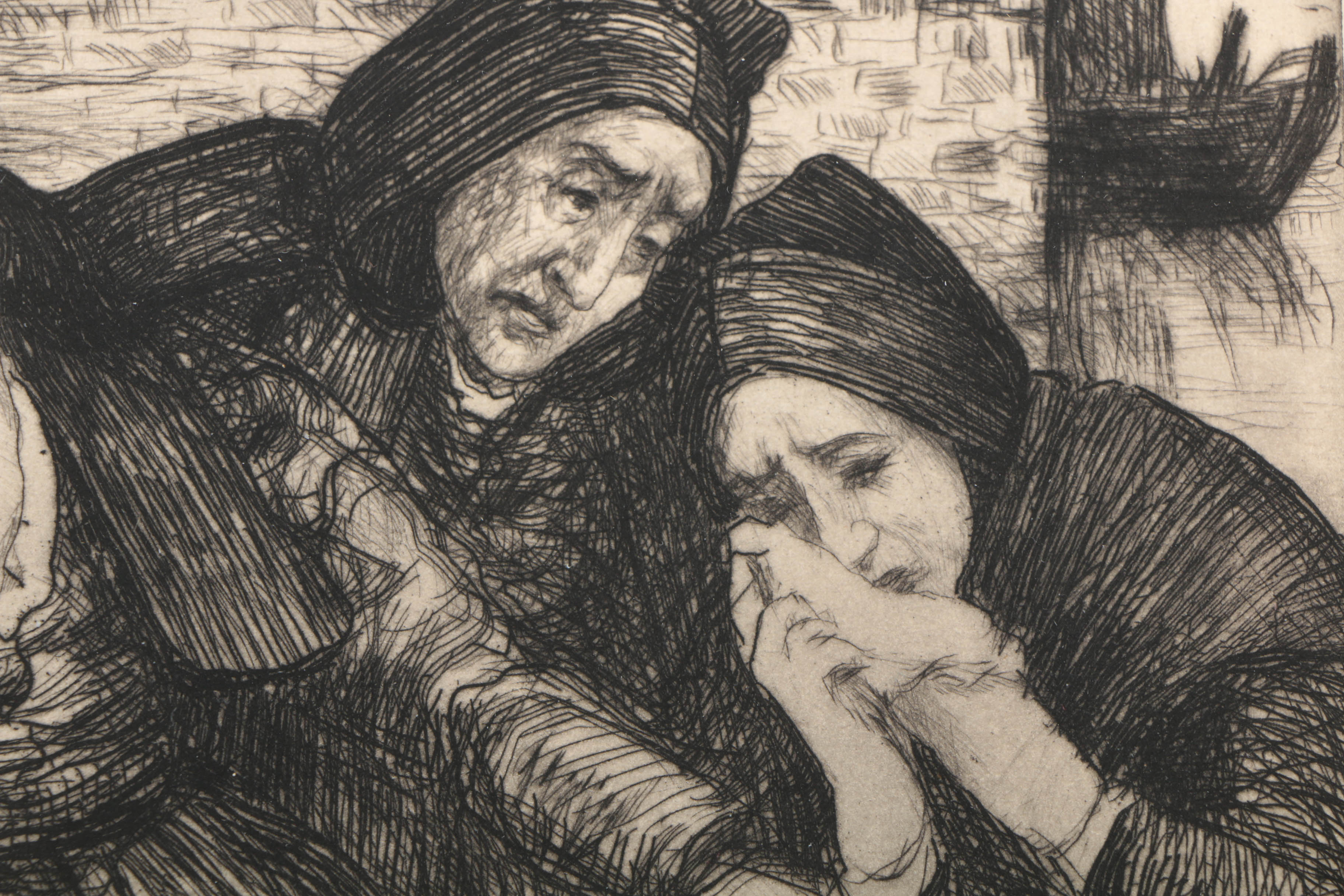 Charles Cottet Etching "Au Pays de la Mer: Douleur"