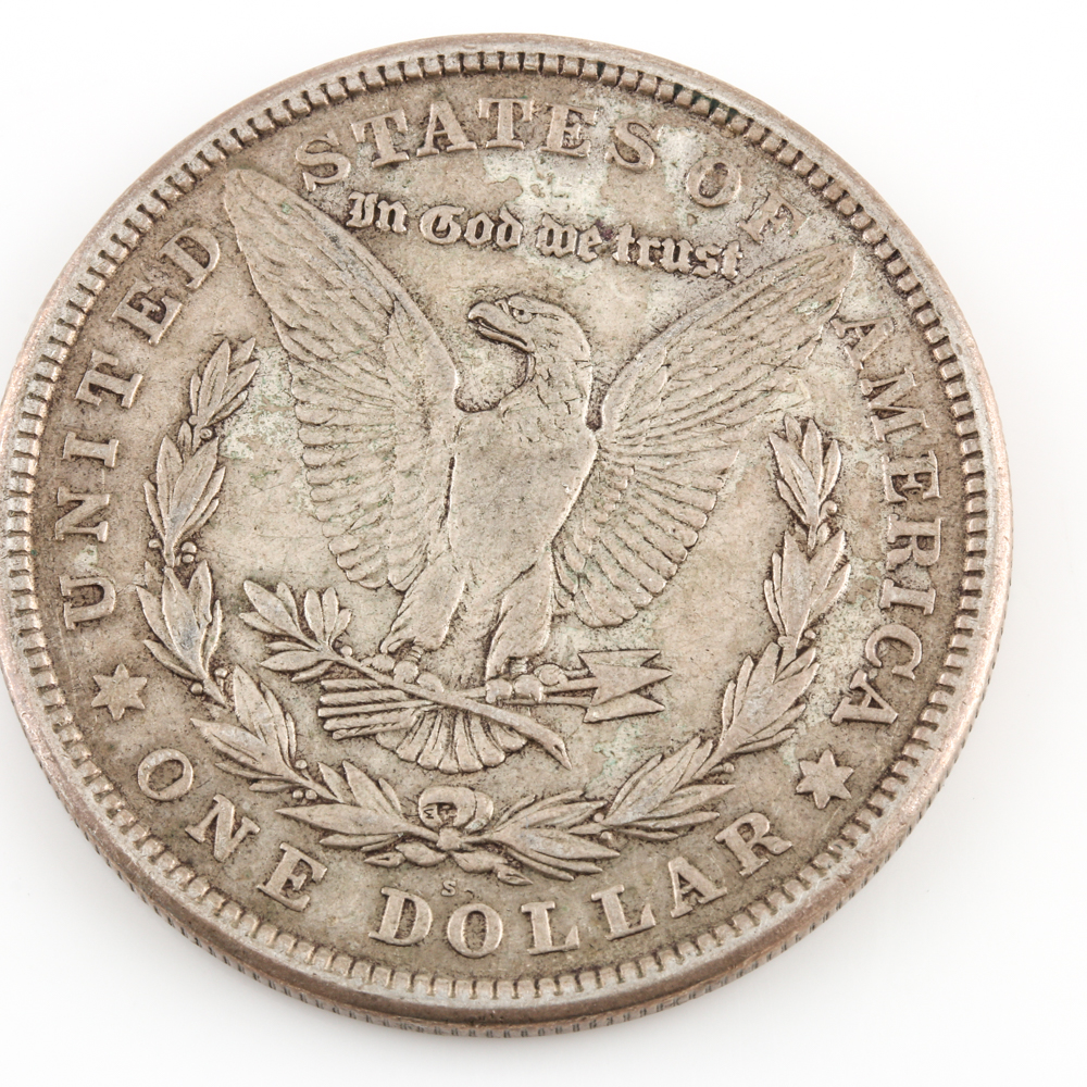 Two Morgan Silver Dollars and a Peace Silver Dollar