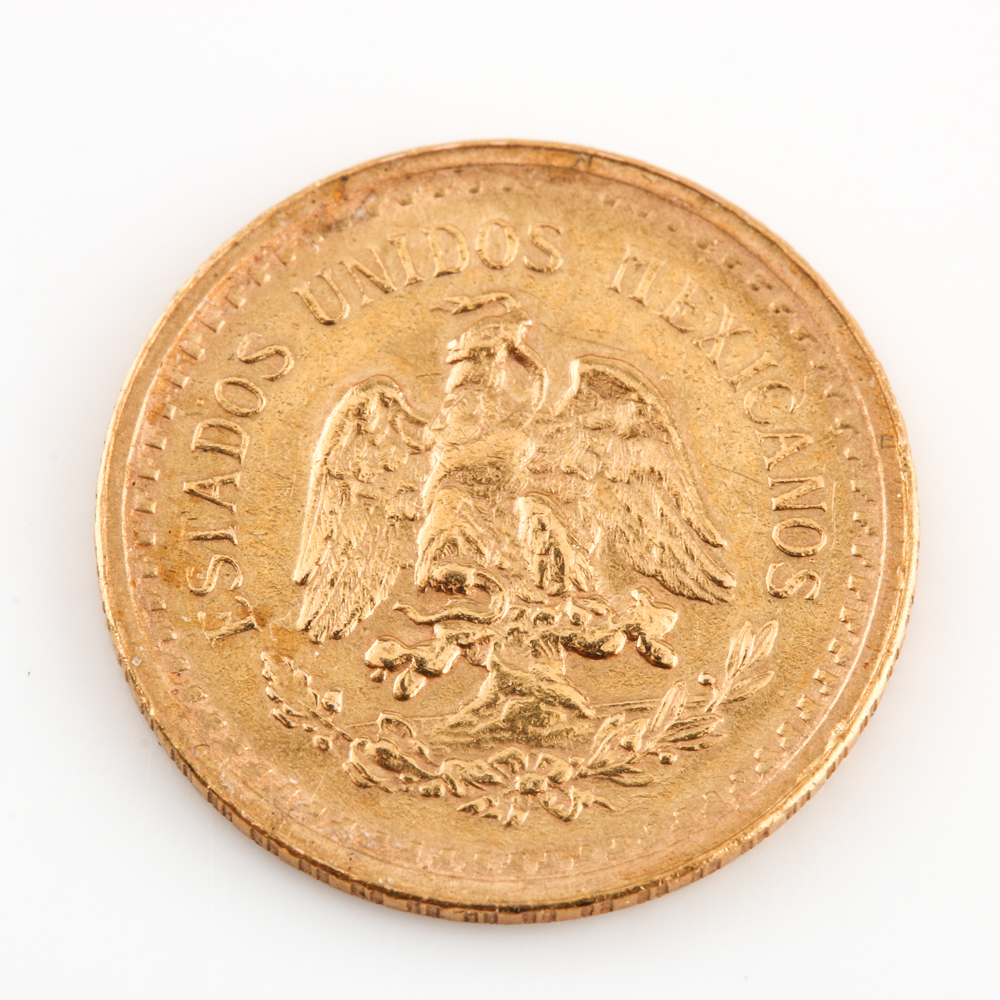 1945 Mexican 2 1/2 Peso Gold Coin