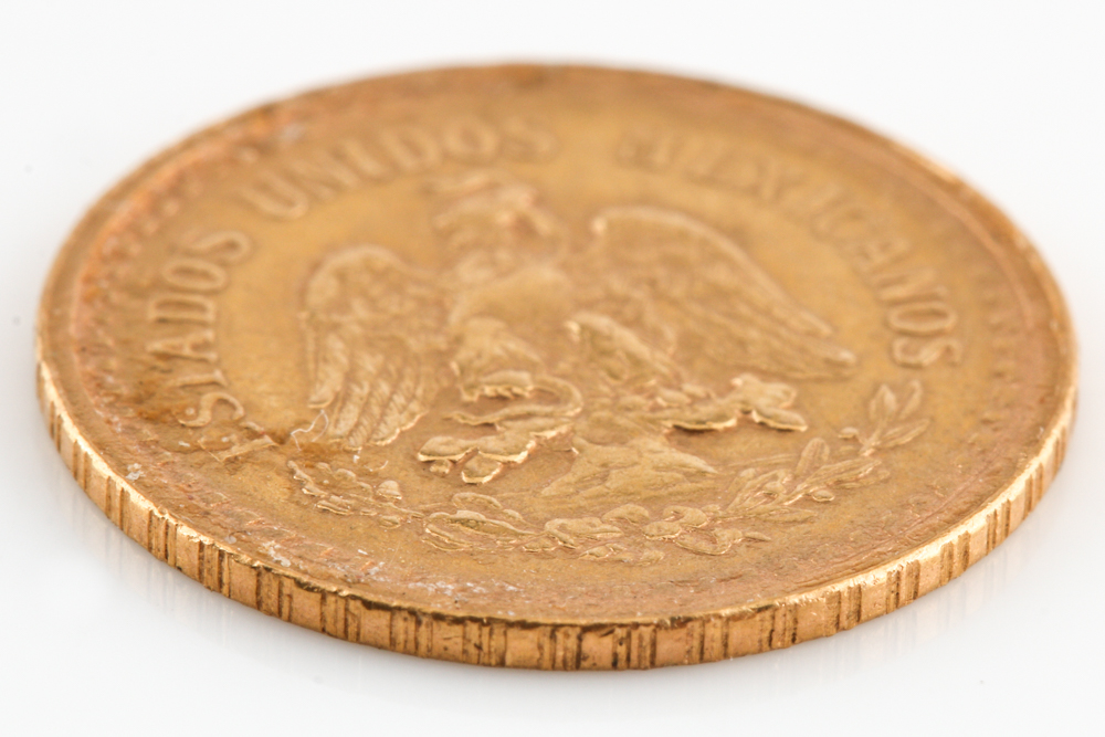 1945 Mexican 2 1/2 Peso Gold Coin