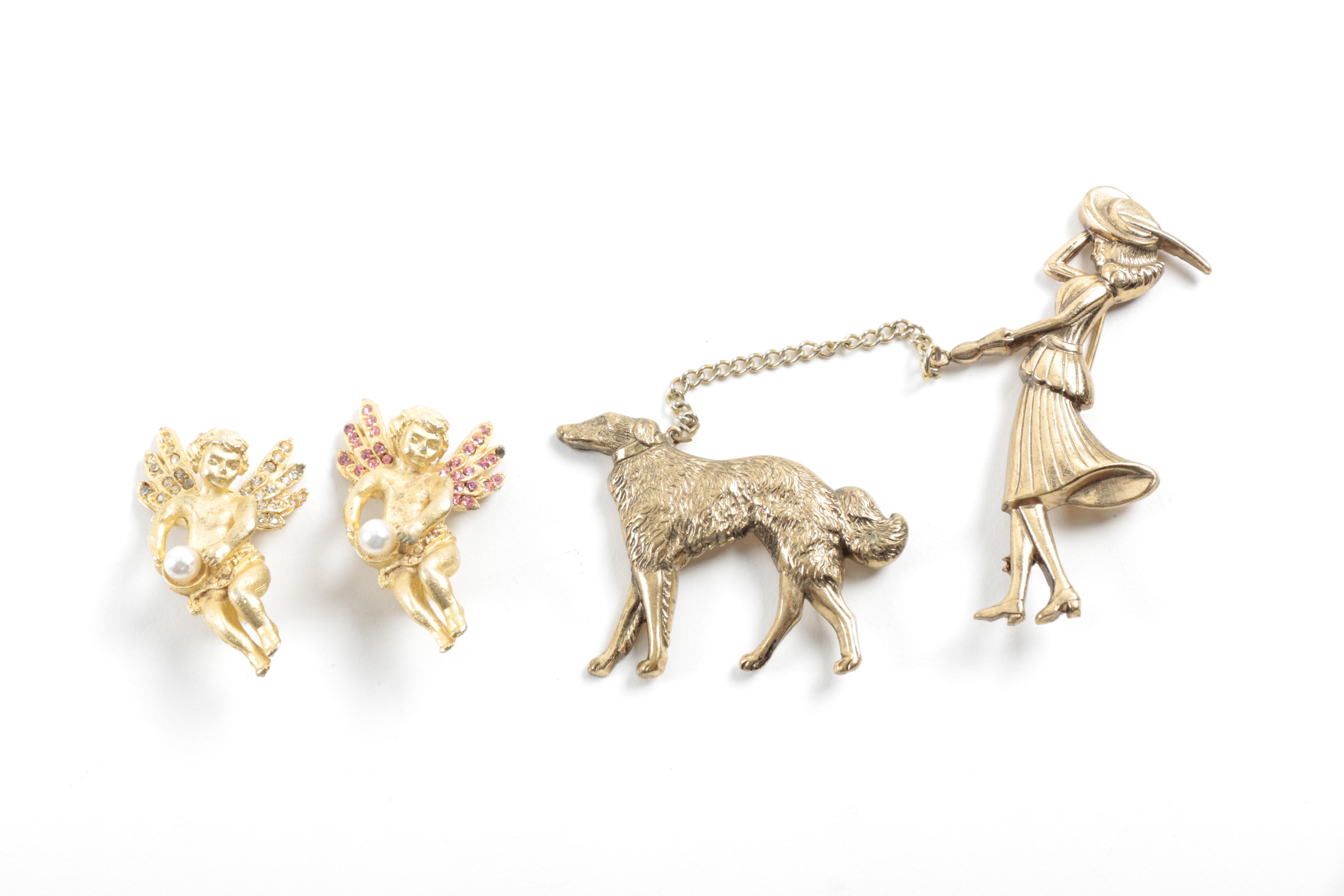 Assorted Costume Jewelry Including Kenneth Jay Lane and Les Bernard