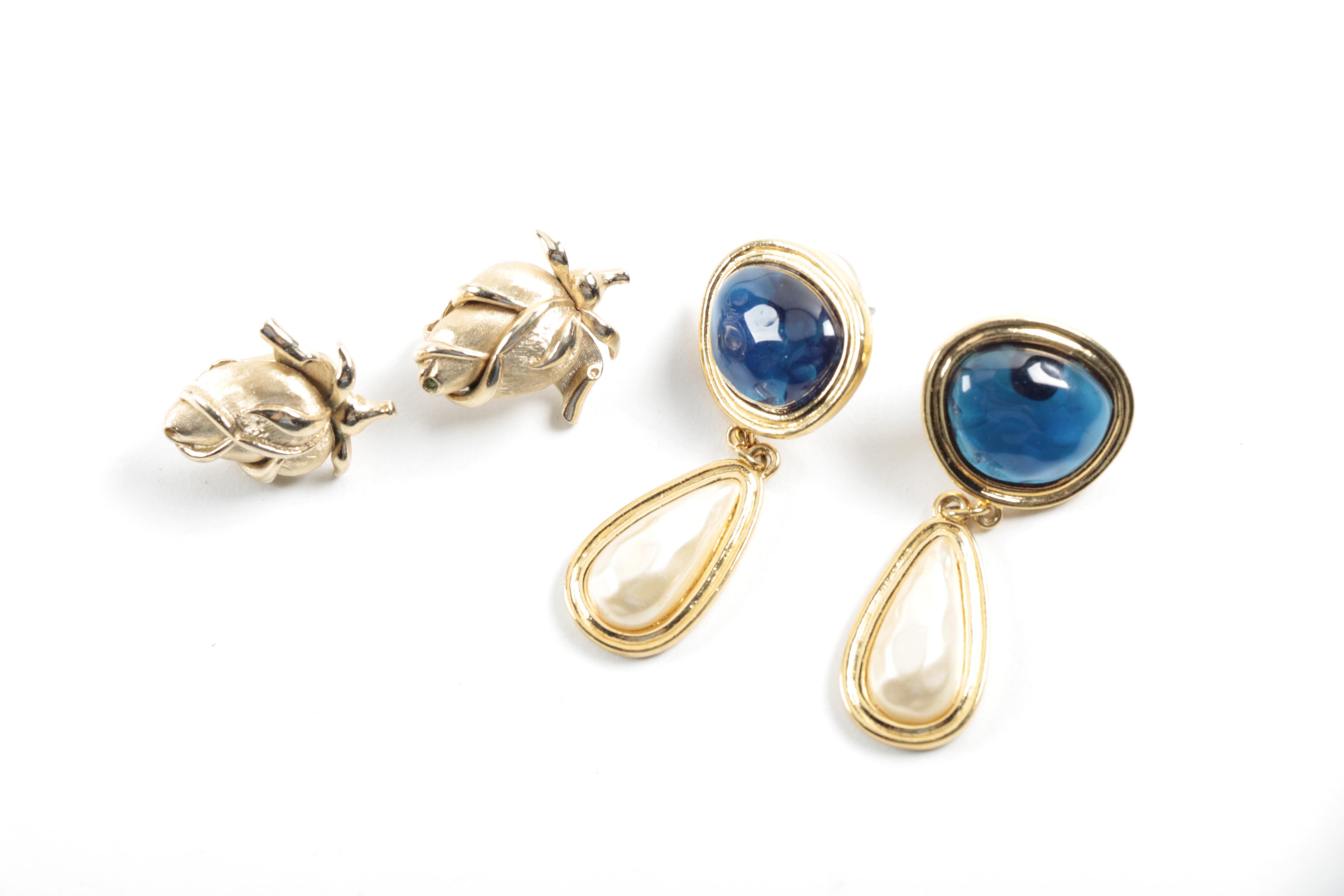 Assorted Costume Jewelry Including Kenneth Jay Lane and Les Bernard