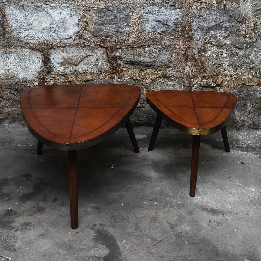 Leather Top Side Tables