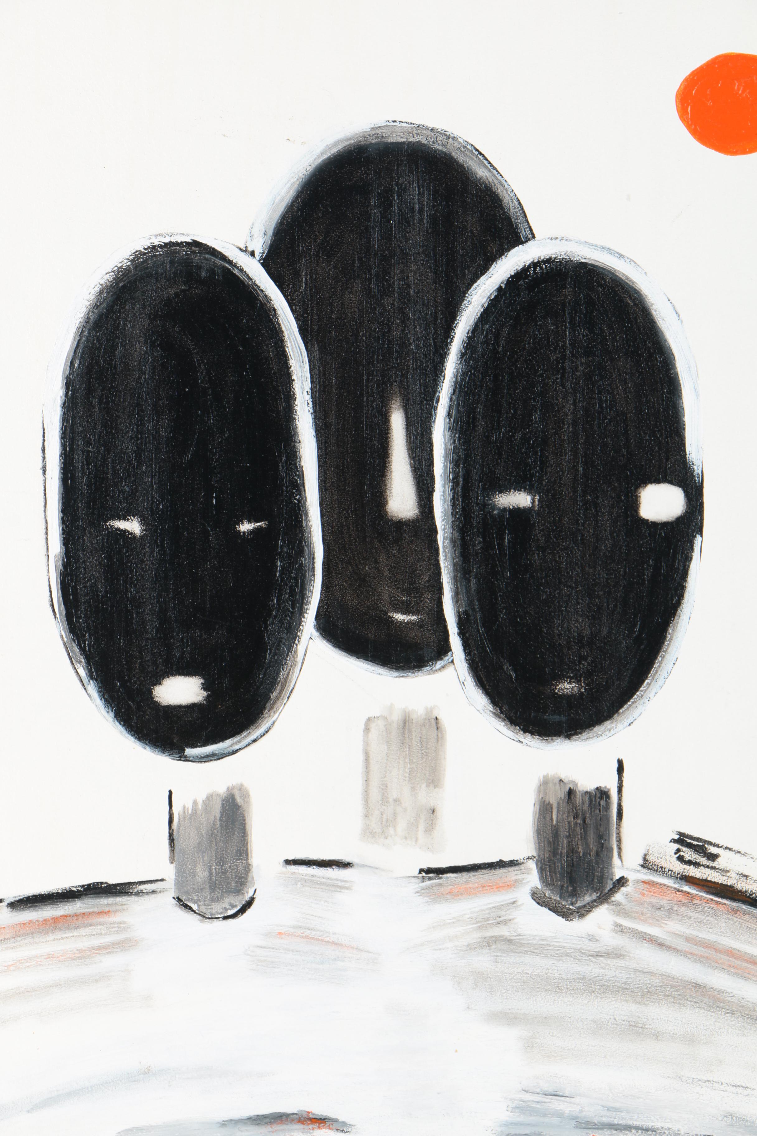 Dorothy Schiller Oil Painting Of Abstract Faces