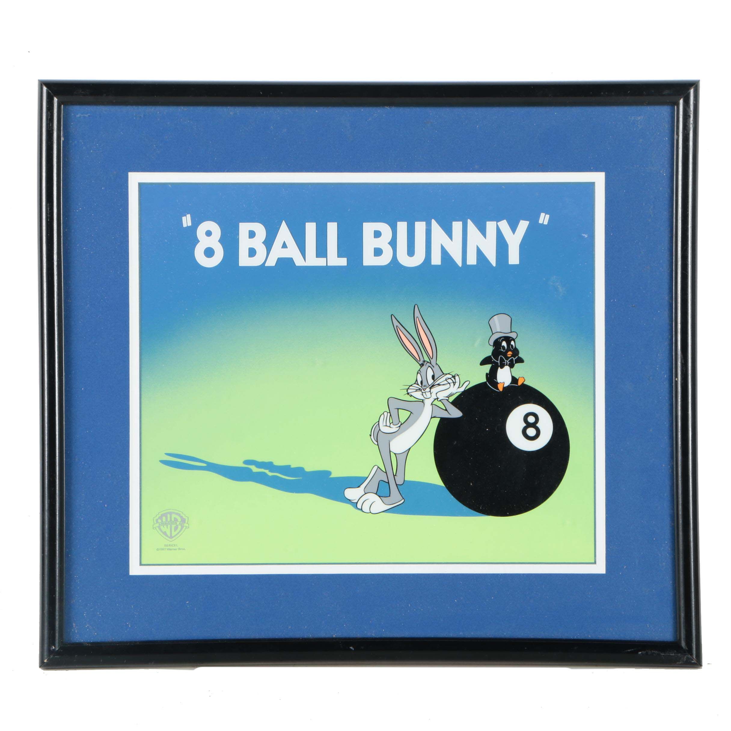 Warner Brothers 1997 Limited Edition Bugs Bunny Sericel "8 Ball Bunny"