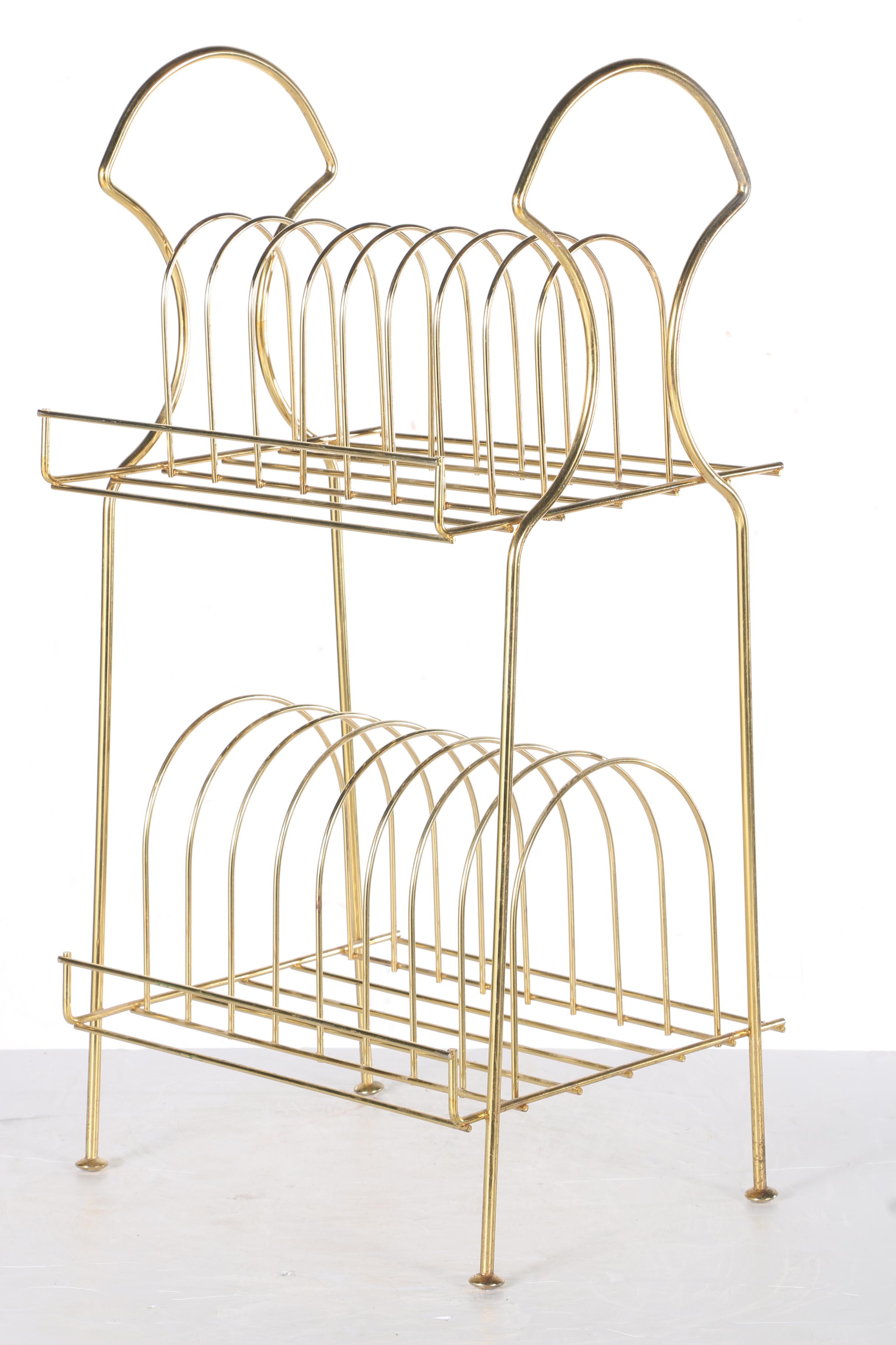 Vintage Brass Record Holder