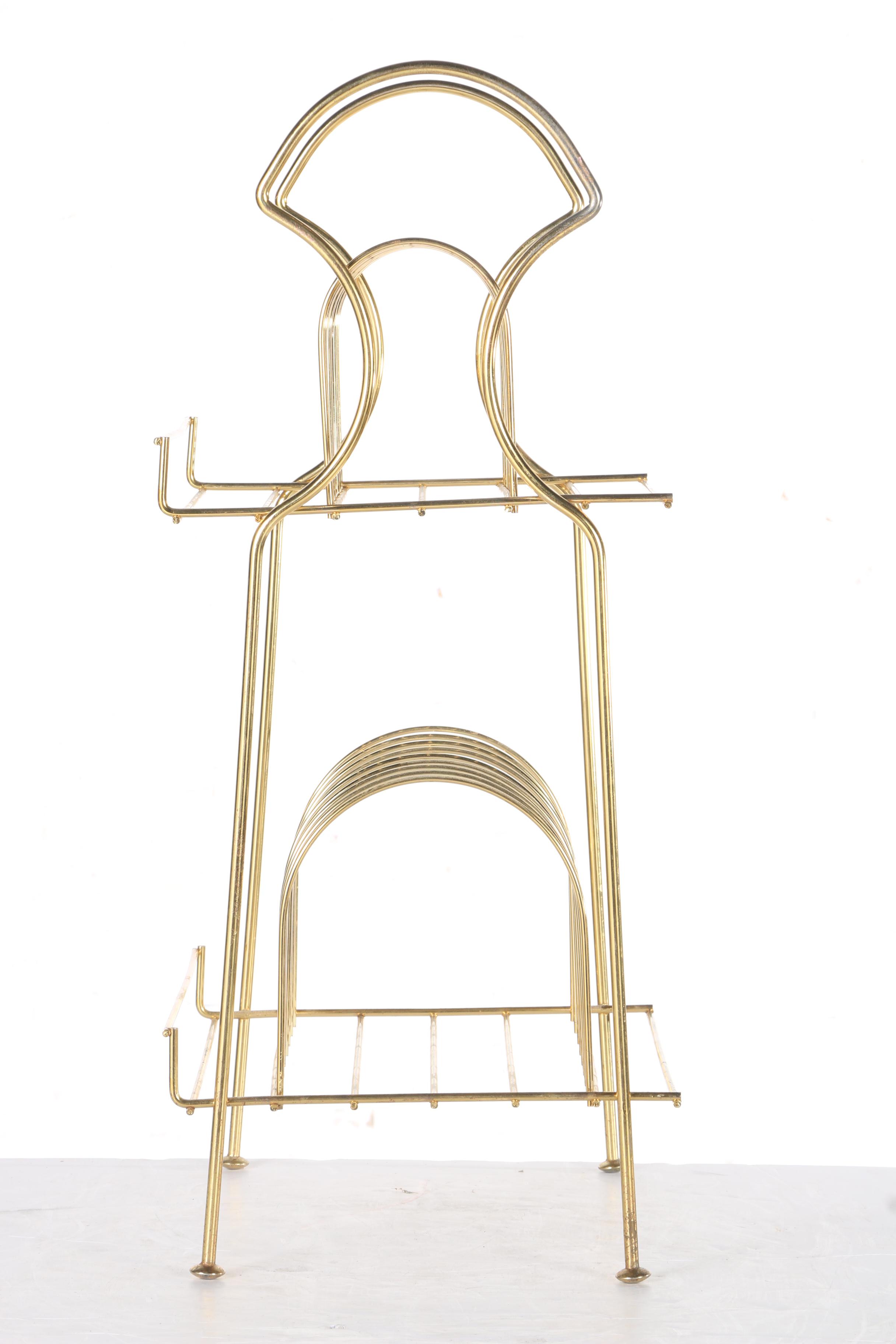 Vintage Brass Record Holder