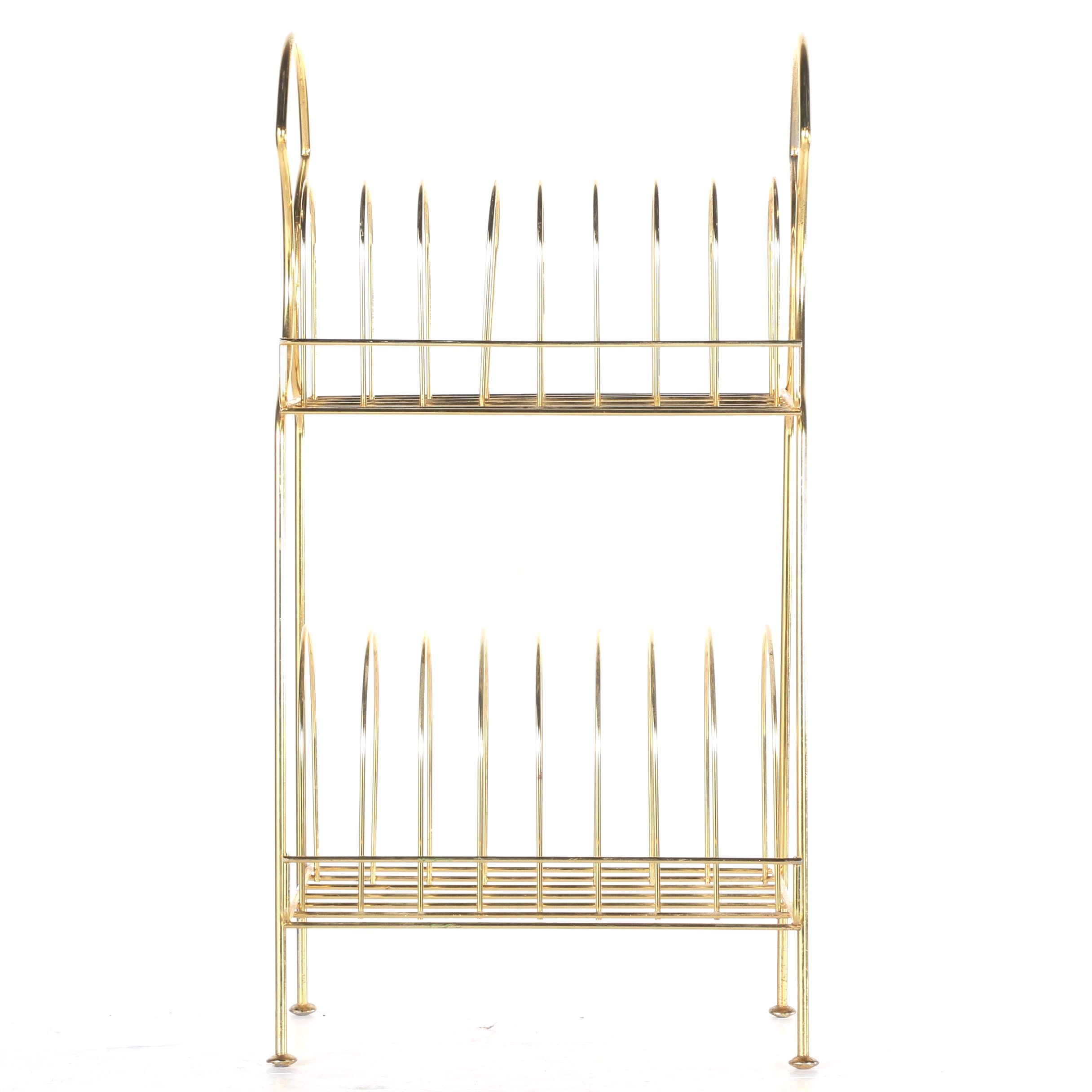 Vintage Brass Record Holder