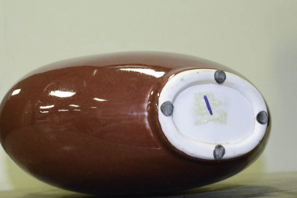 Glazed Dark Red Stoneware Vases