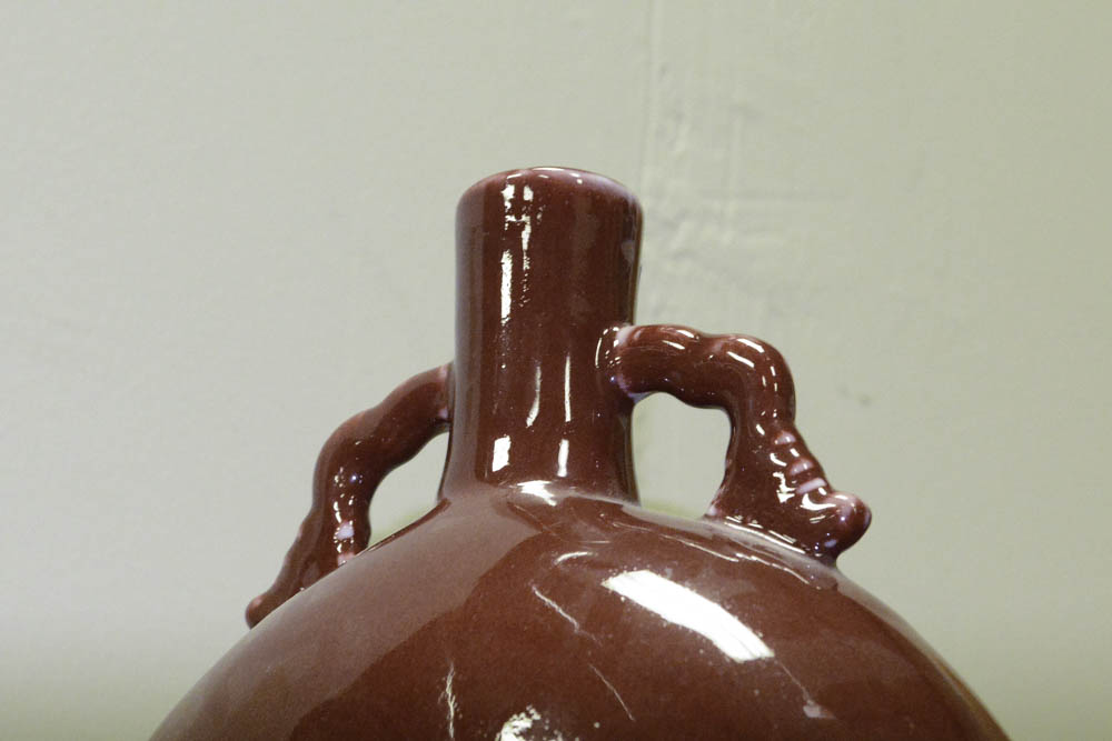 Glazed Dark Red Stoneware Vases