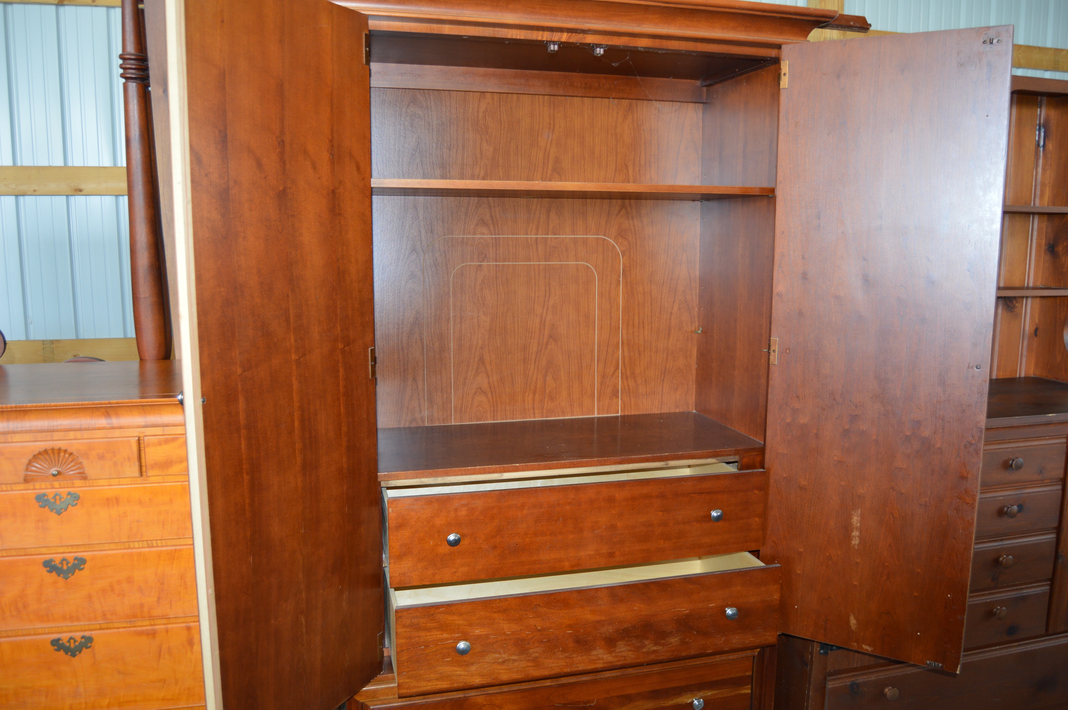 Cherry Storage Wadrobe by Stanley Furniture