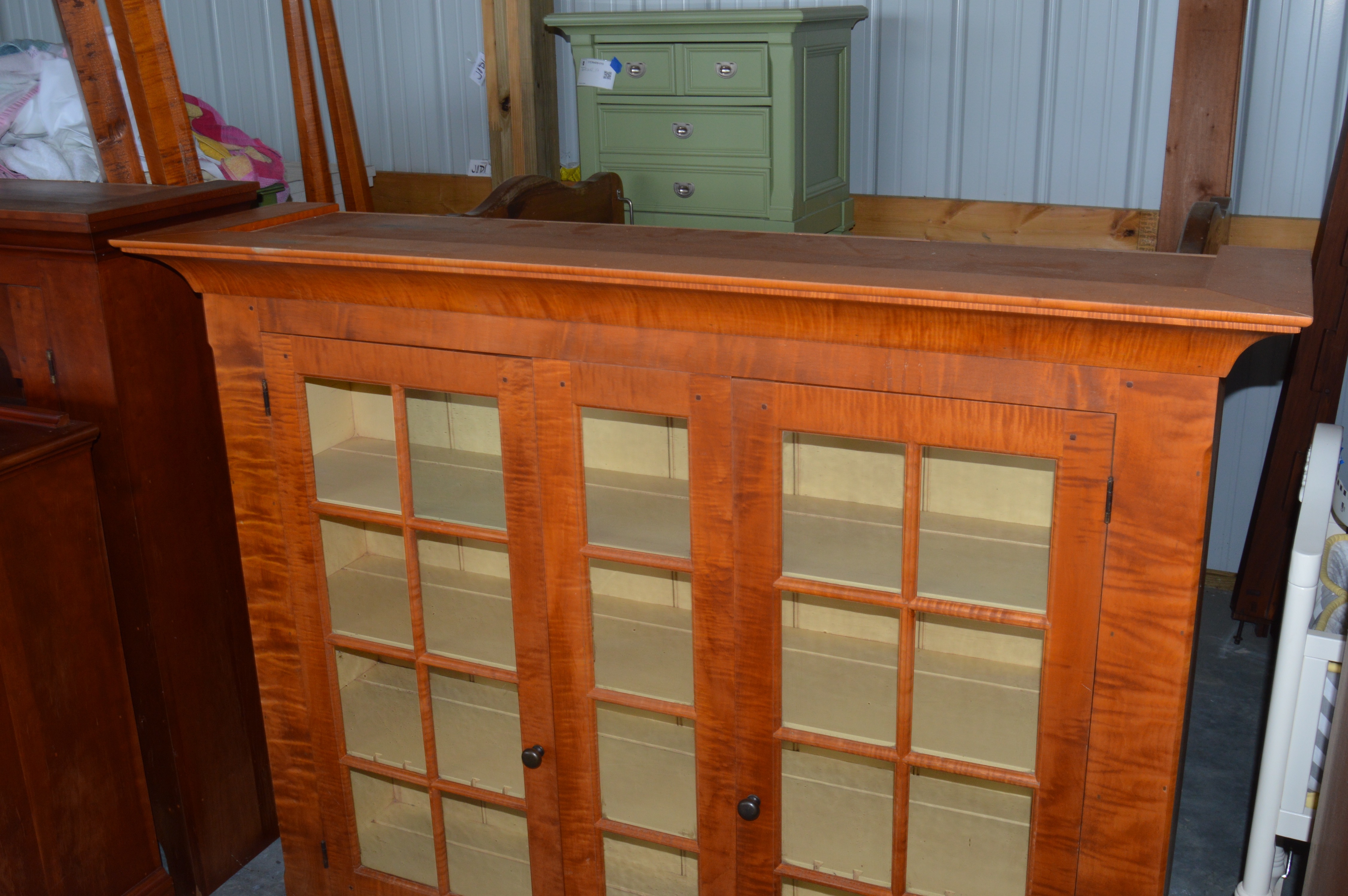 David T. Smith Curly Maple China Cabinet