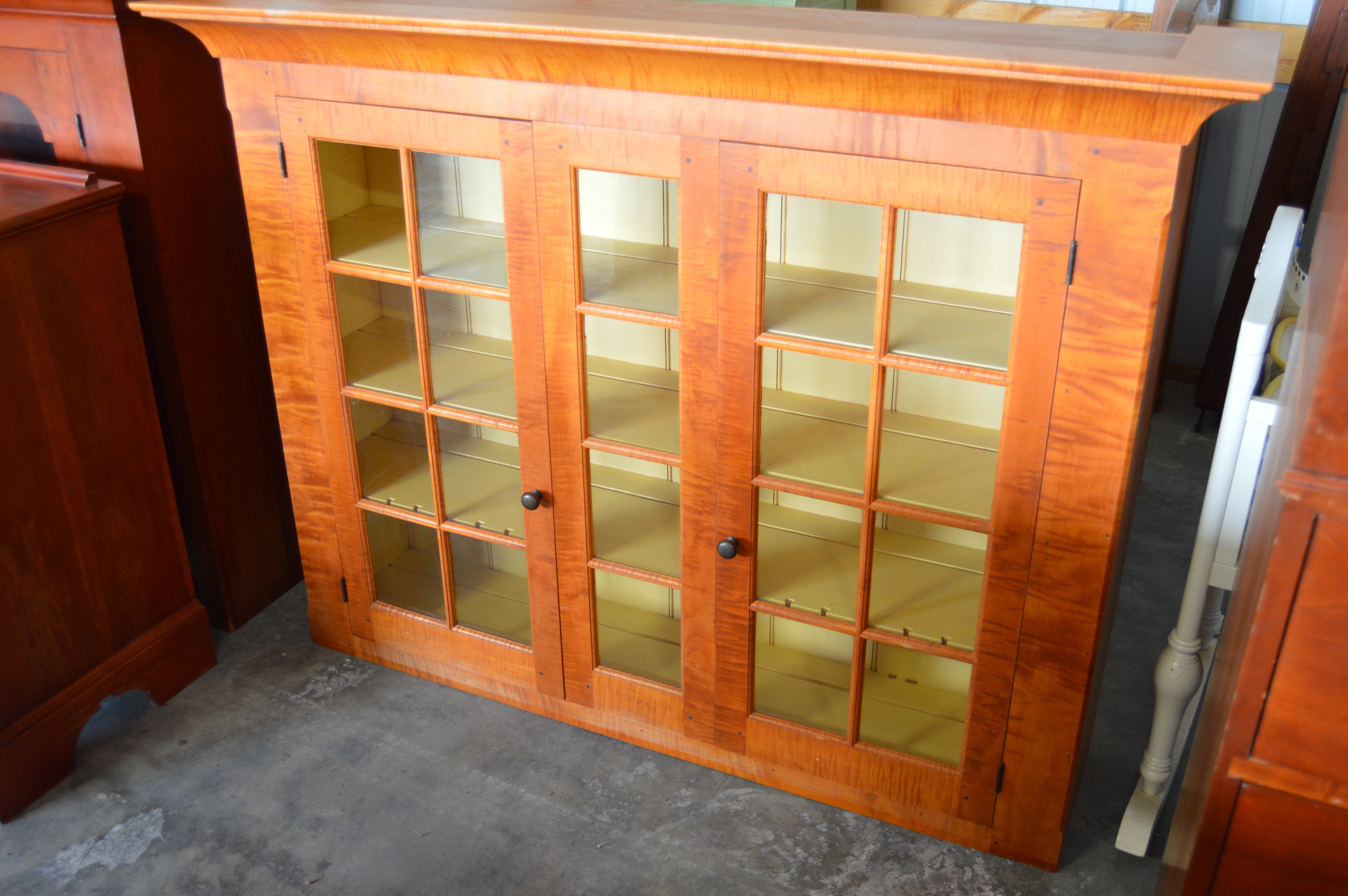 David T. Smith Curly Maple China Cabinet