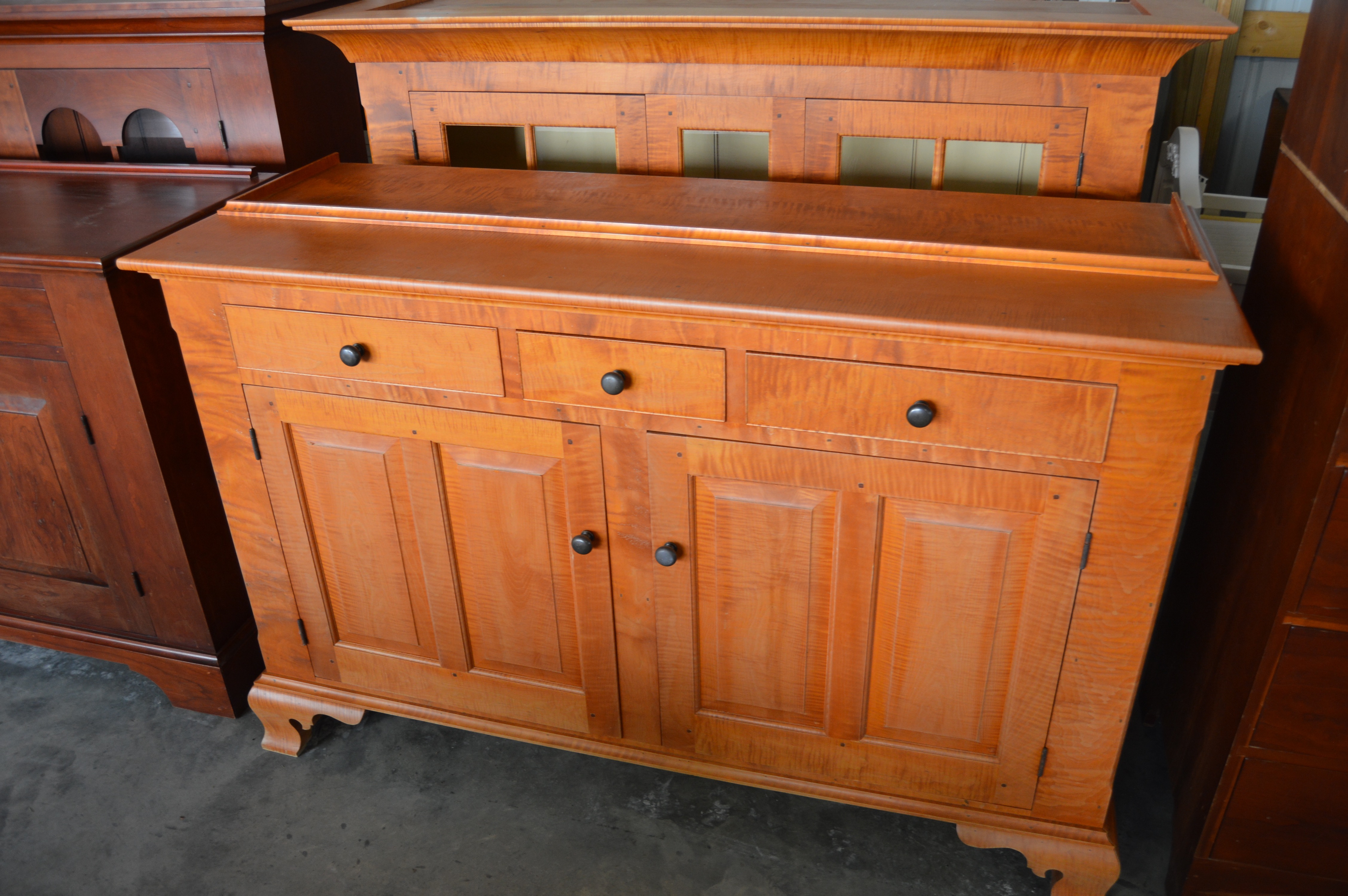 David T. Smith Curly Maple China Cabinet