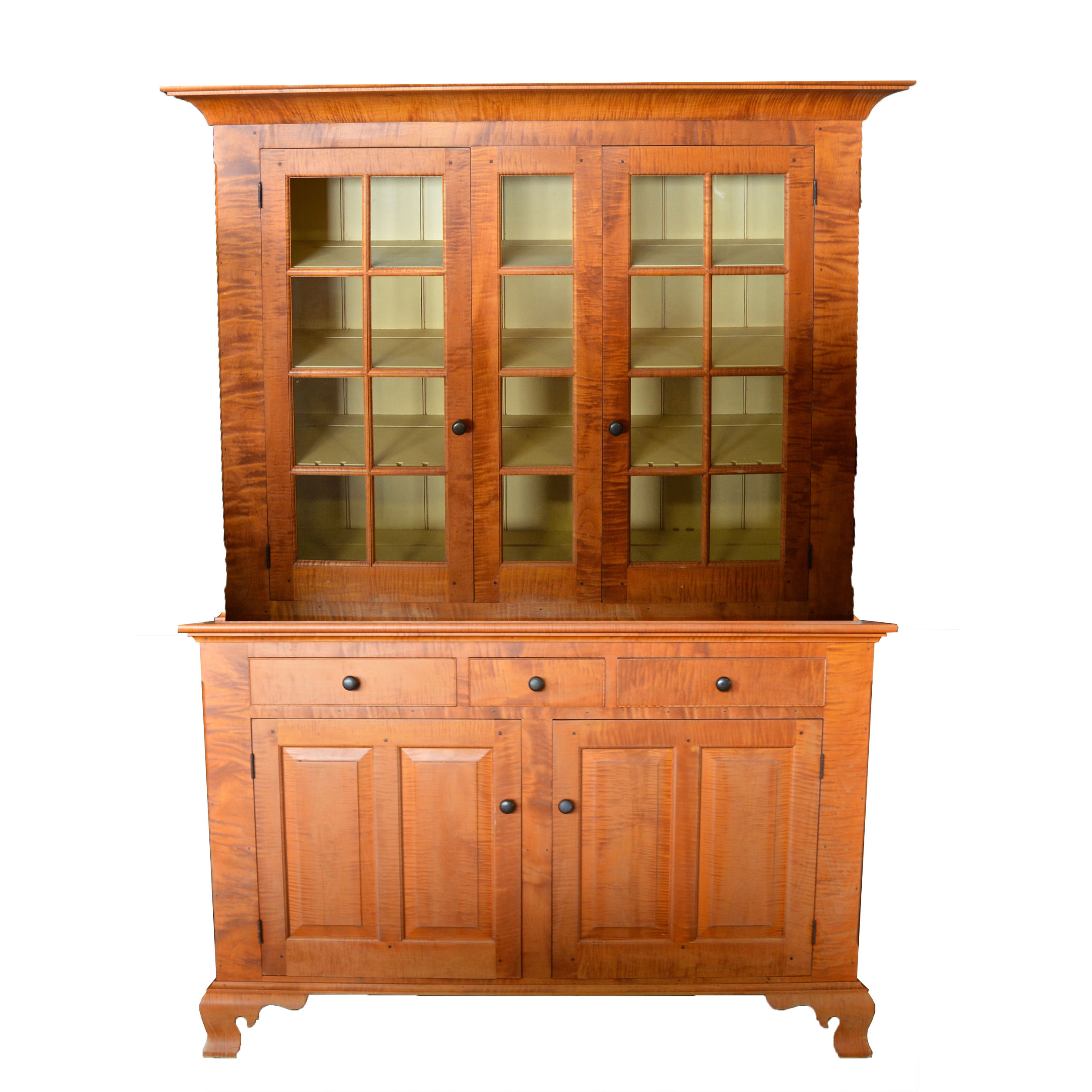 David T. Smith Curly Maple China Cabinet